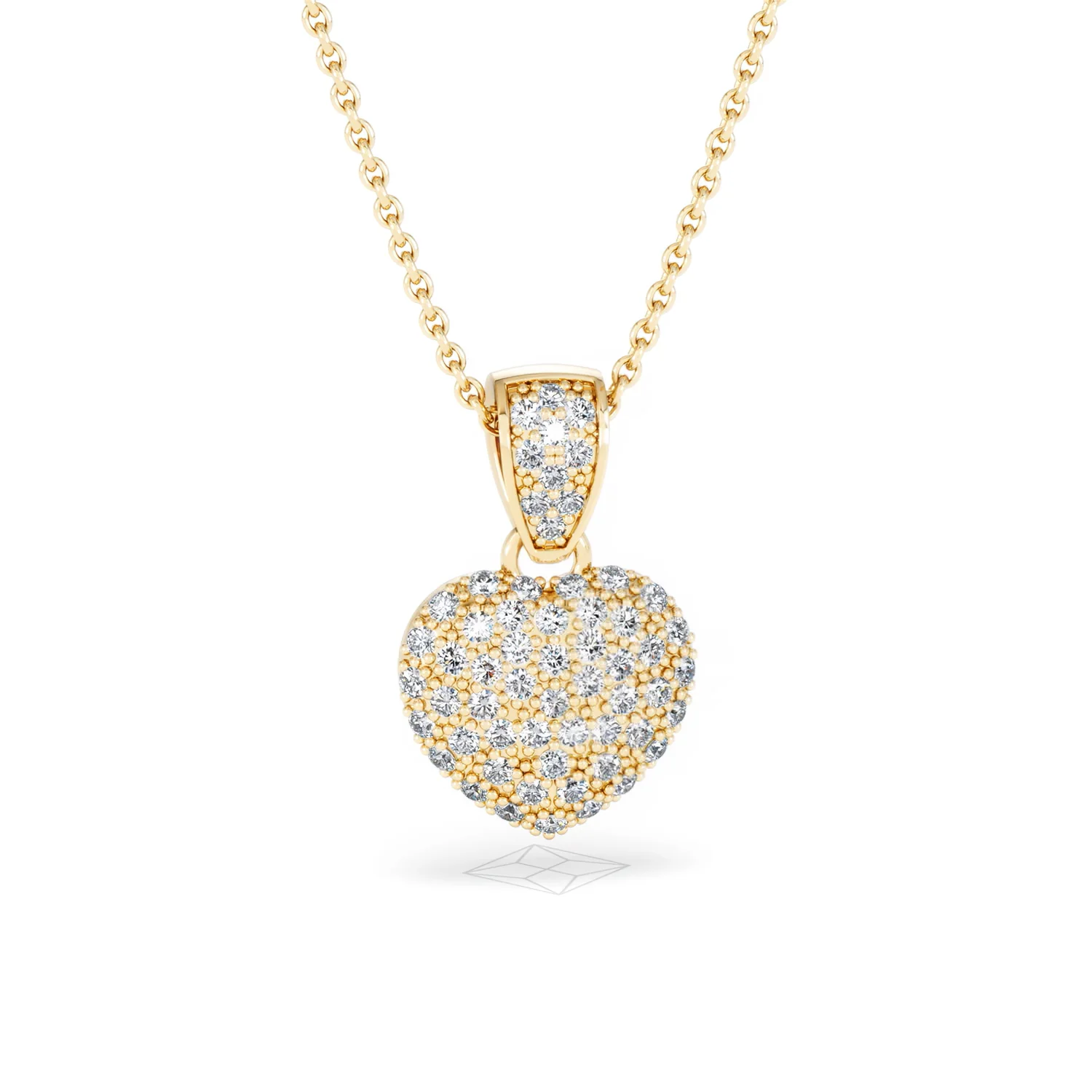 Heart Lab Diamond Necklace 0.50ct in 18K Gold Vermeil - Image 11