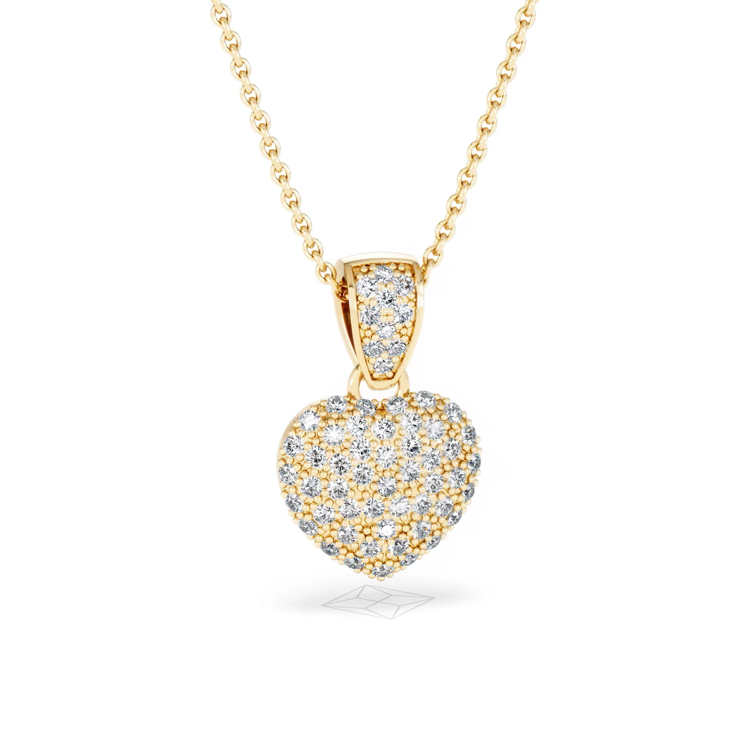 Heart Lab Diamond Necklace 0.50ct in 18K Gold Vermeil - Image 12