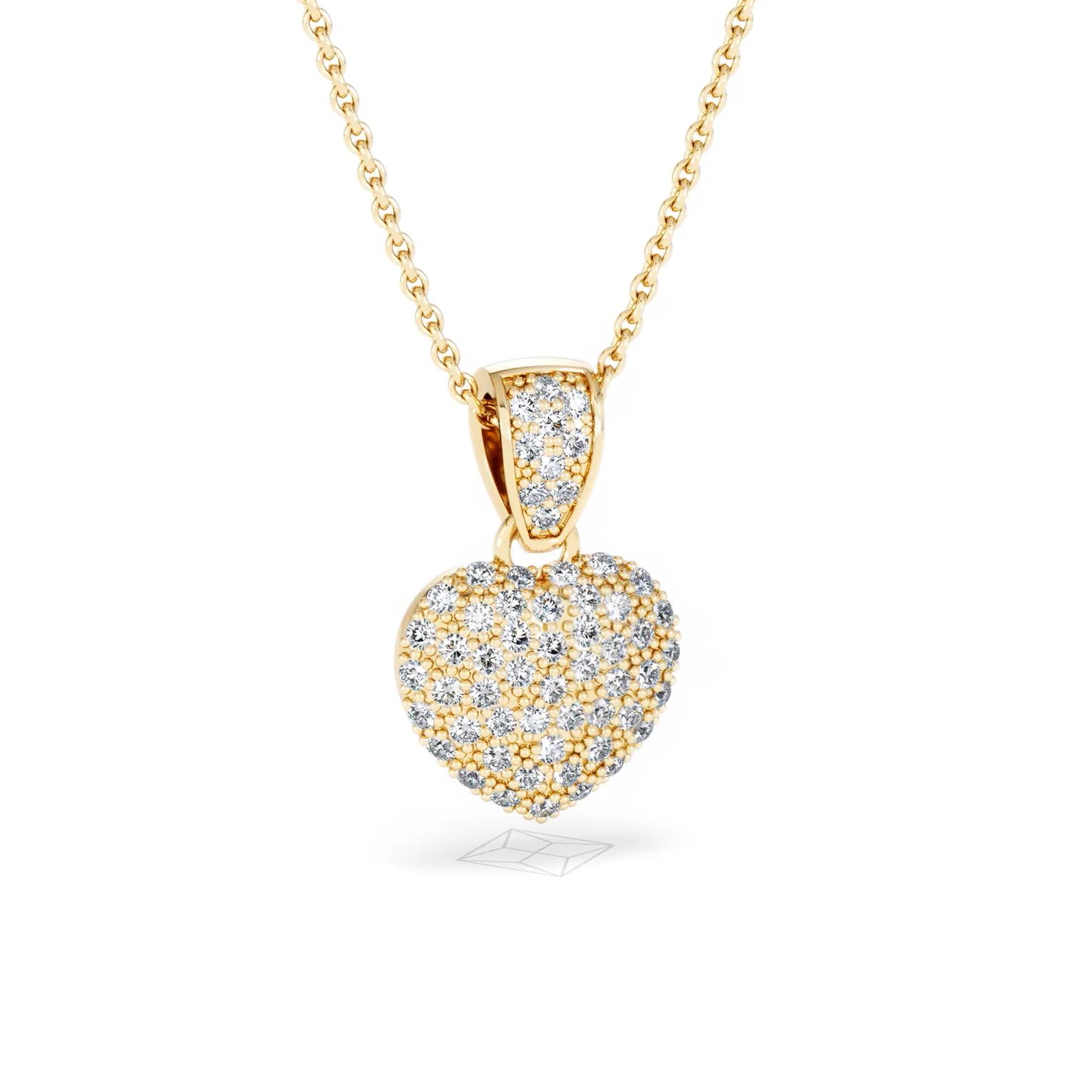 Heart Lab Diamond Necklace 0.50ct in 18K Gold Vermeil - Image 13