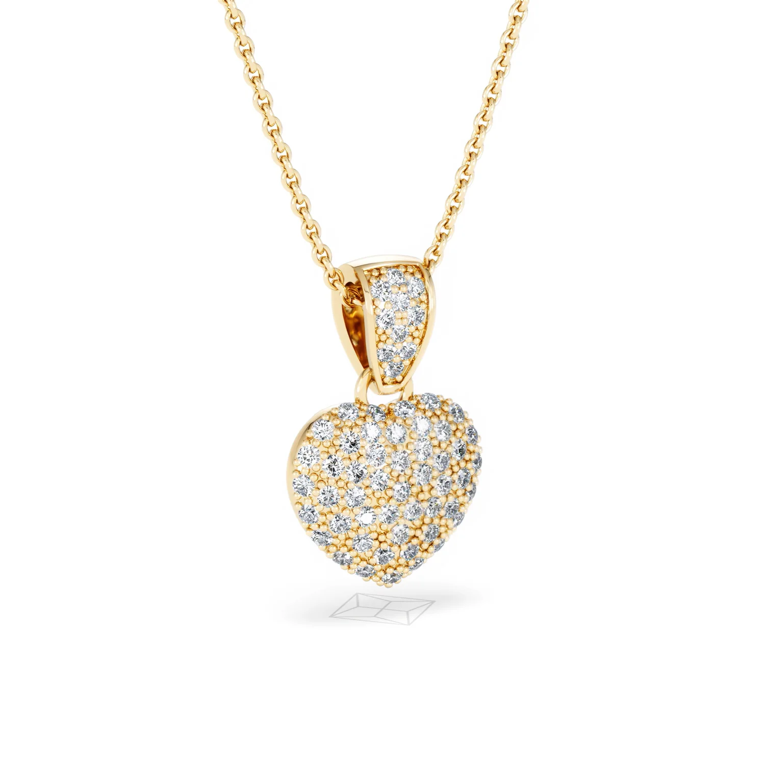 Heart Lab Diamond Necklace 0.50ct in 18K Gold Vermeil - Image 15