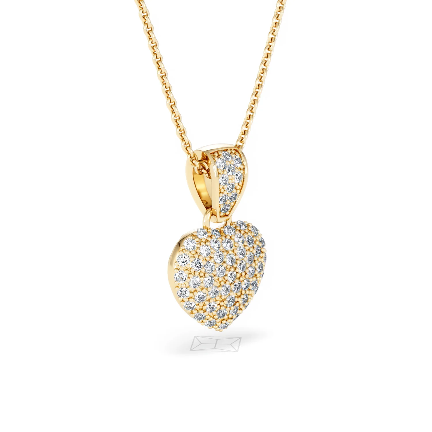 Heart Lab Diamond Necklace 0.50ct in 18K Gold Vermeil - Image 18
