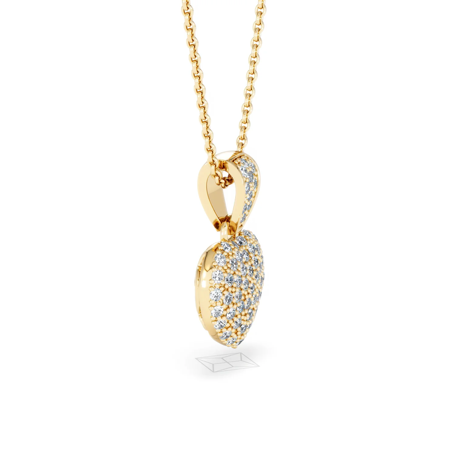 Heart Lab Diamond Necklace 0.50ct in 18K Gold Vermeil - Image 24