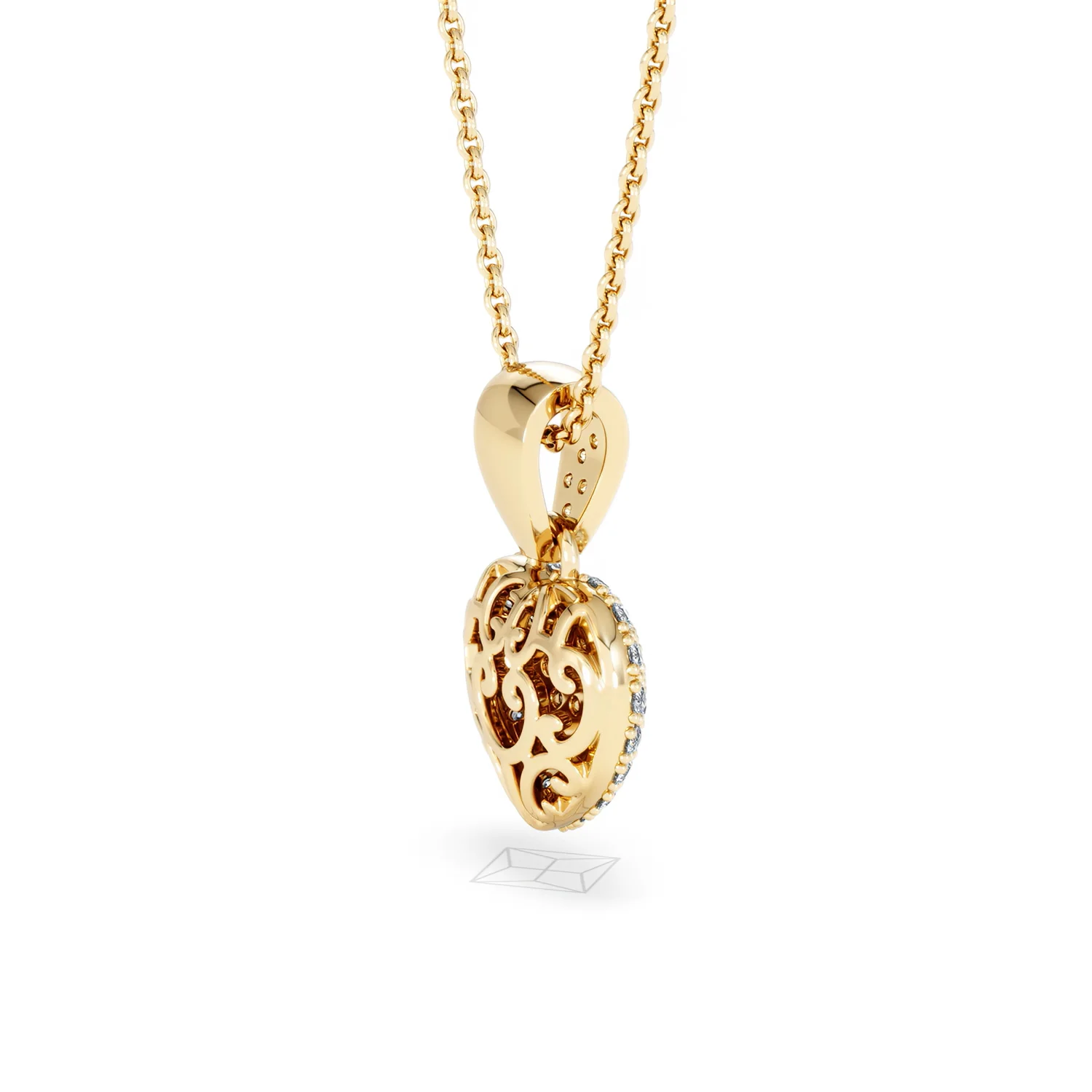 Heart Lab Diamond Necklace 0.50ct in 18K Gold Vermeil - Image 35