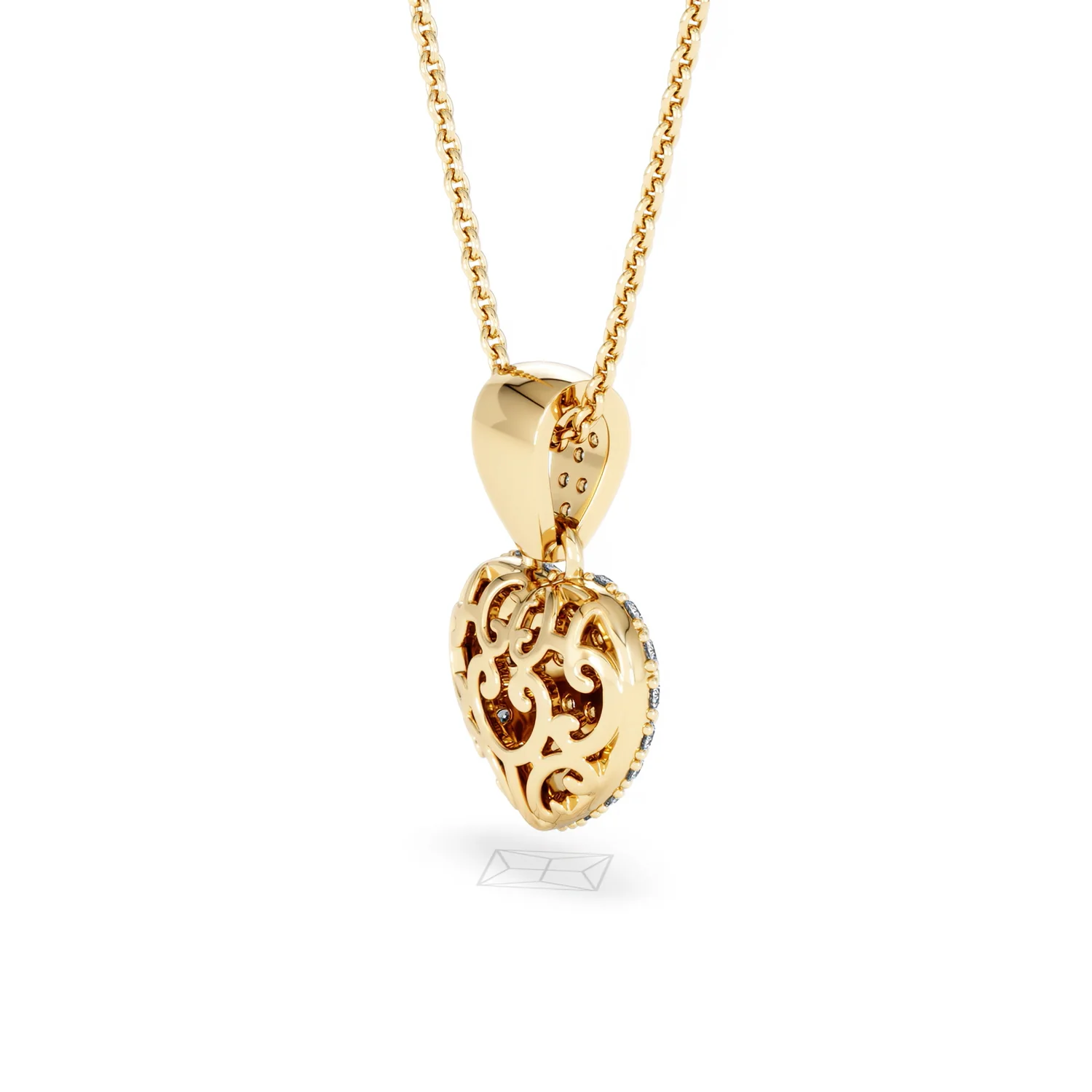 Heart Lab Diamond Necklace 0.50ct in 18K Gold Vermeil - Image 37