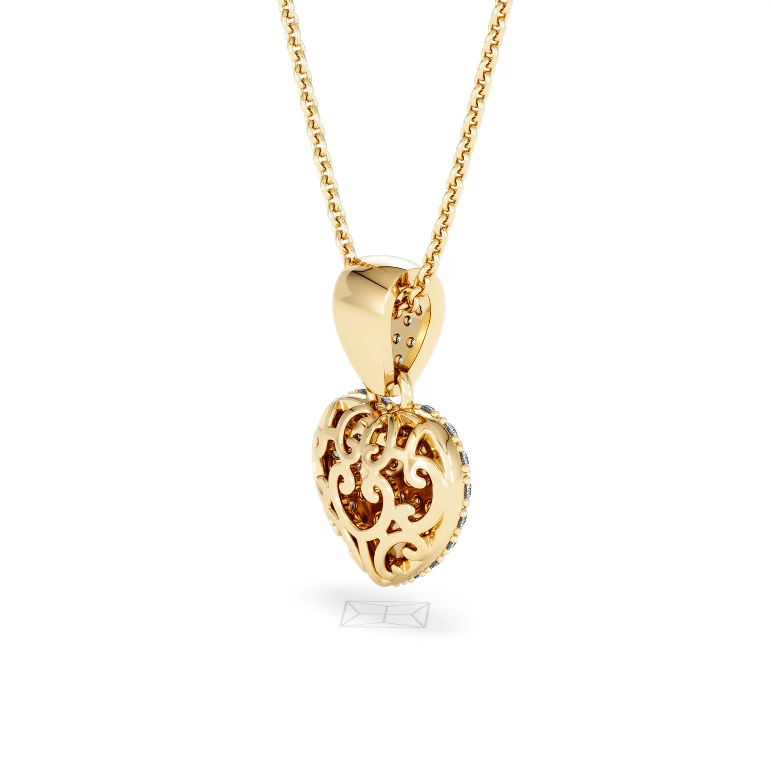 Heart Lab Diamond Necklace 0.50ct in 18K Gold Vermeil - Image 38