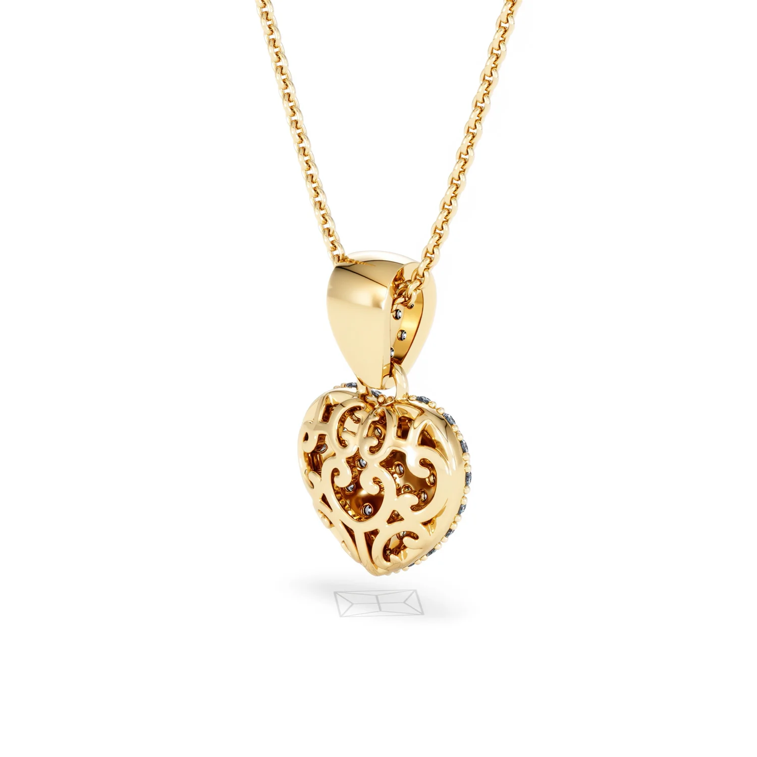 Heart Lab Diamond Necklace 0.50ct in 18K Gold Vermeil - Image 40