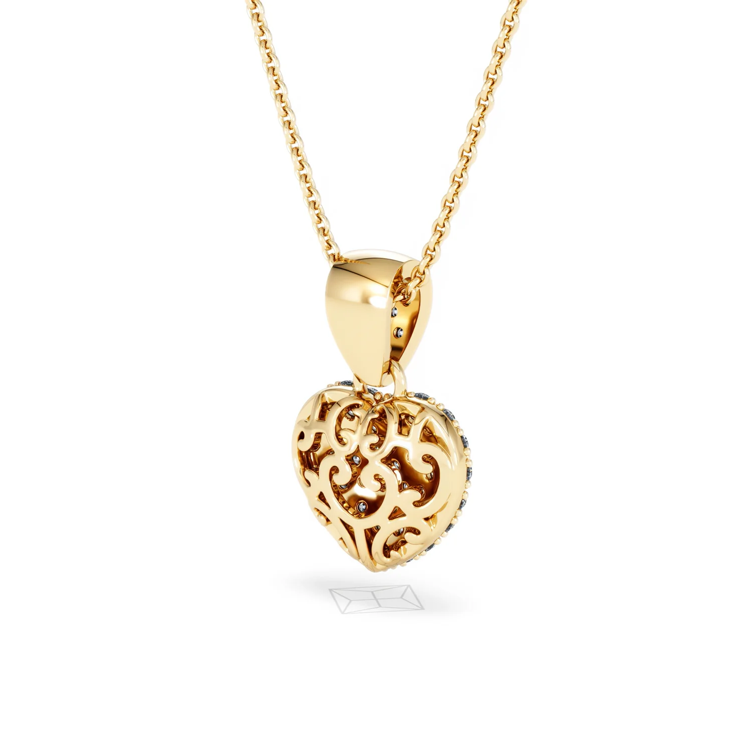 Heart Lab Diamond Necklace 0.50ct in 18K Gold Vermeil - Image 41
