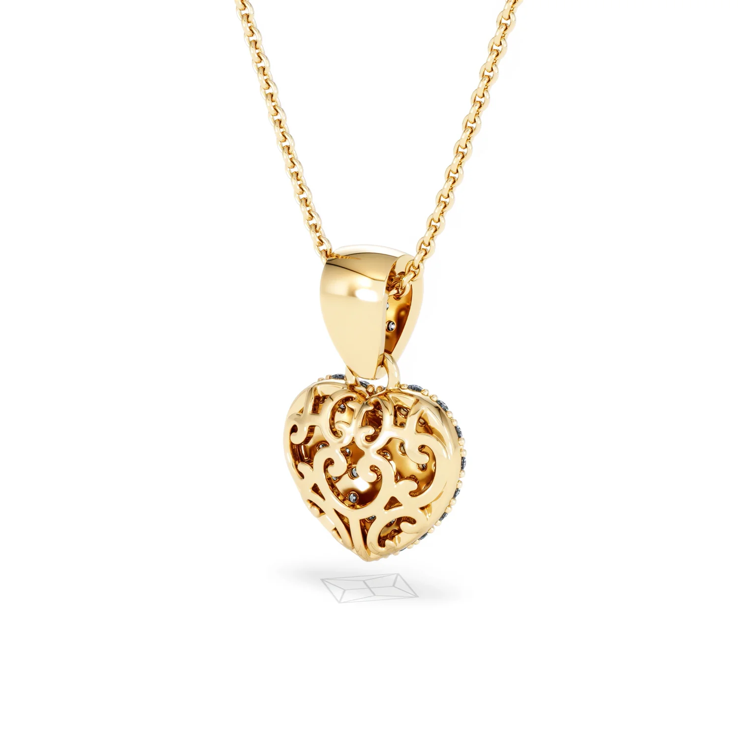 Heart Lab Diamond Necklace 0.50ct in 18K Gold Vermeil - Image 42