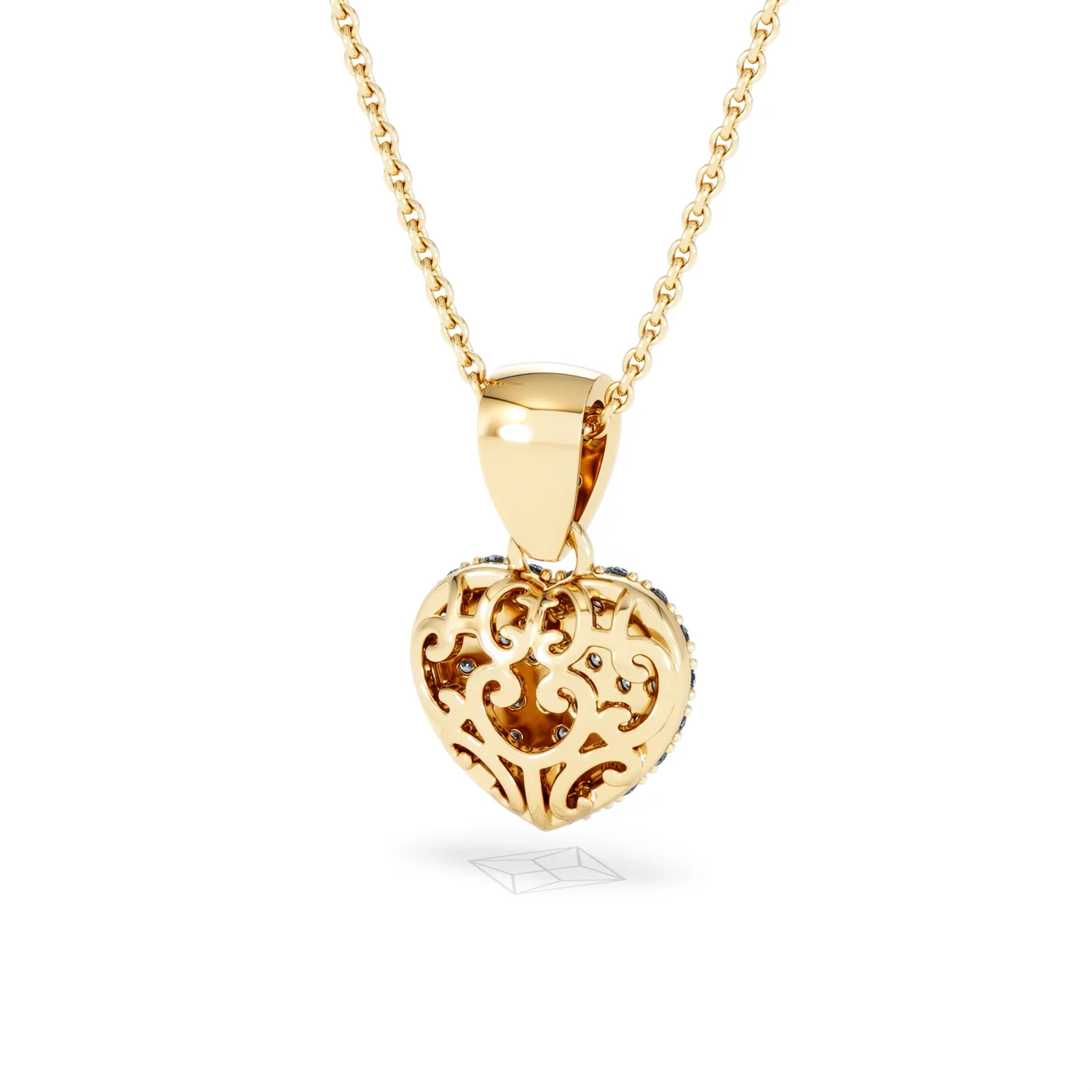 Heart Lab Diamond Necklace 0.50ct in 18K Gold Vermeil - Image 44