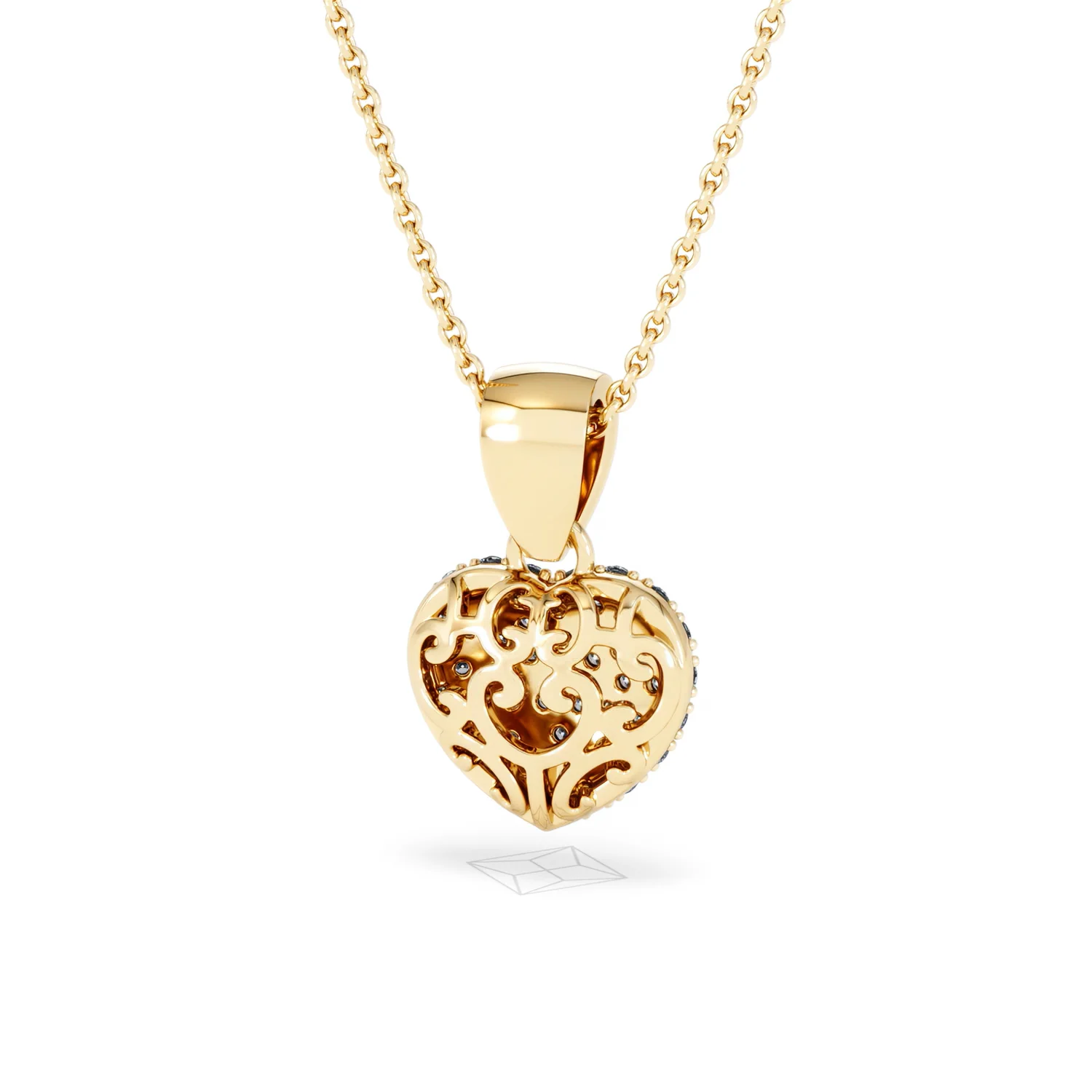 Heart Lab Diamond Necklace 0.50ct in 18K Gold Vermeil - Image 45
