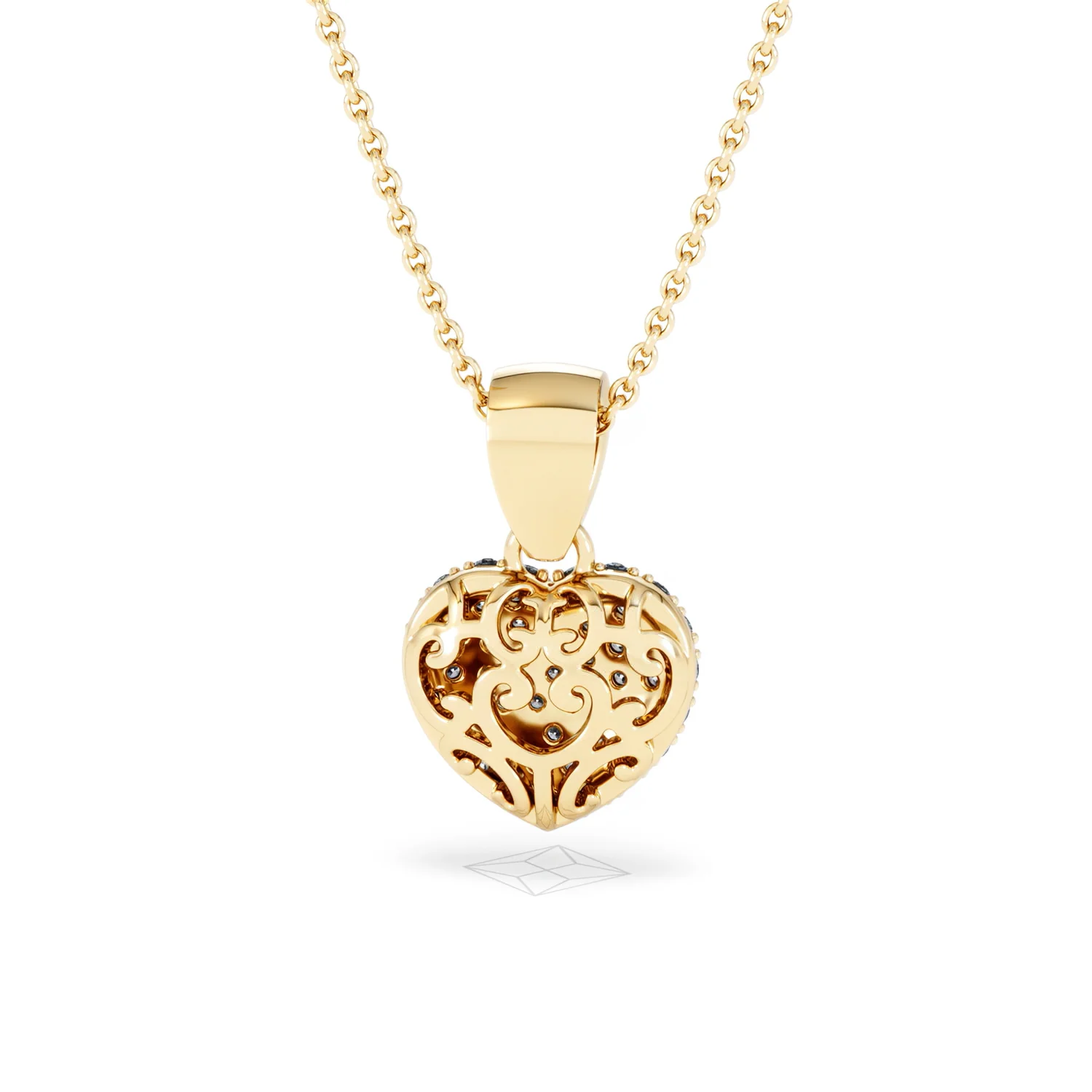 Heart Lab Diamond Necklace 0.50ct in 18K Gold Vermeil - Image 47