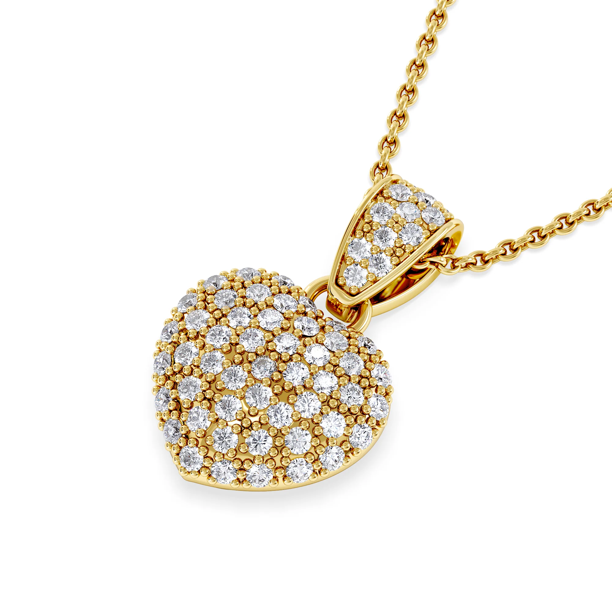 Heart Lab Diamond Necklace 0.50ct in 18K Gold Vermeil - Image 5