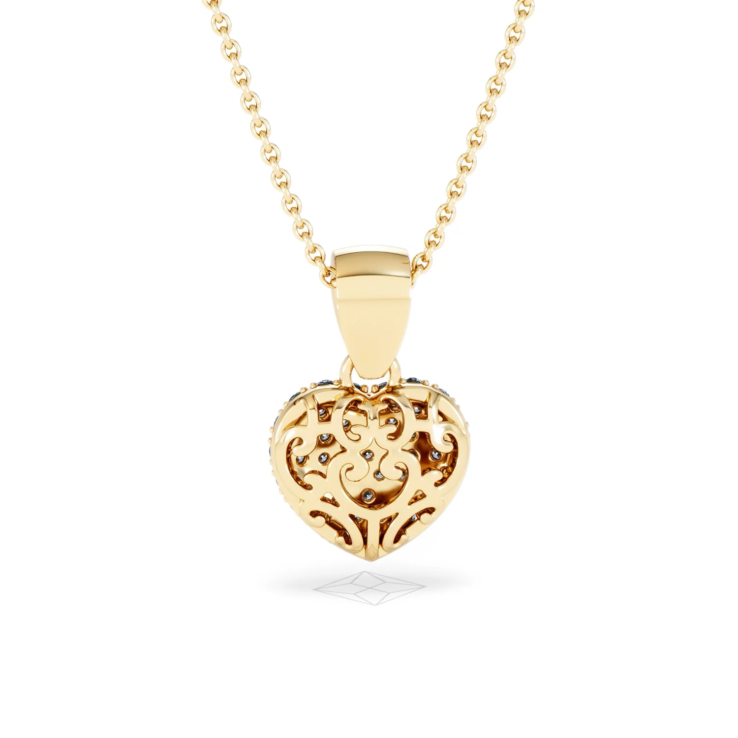 Heart Lab Diamond Necklace 0.50ct in 18K Gold Vermeil - Image 50