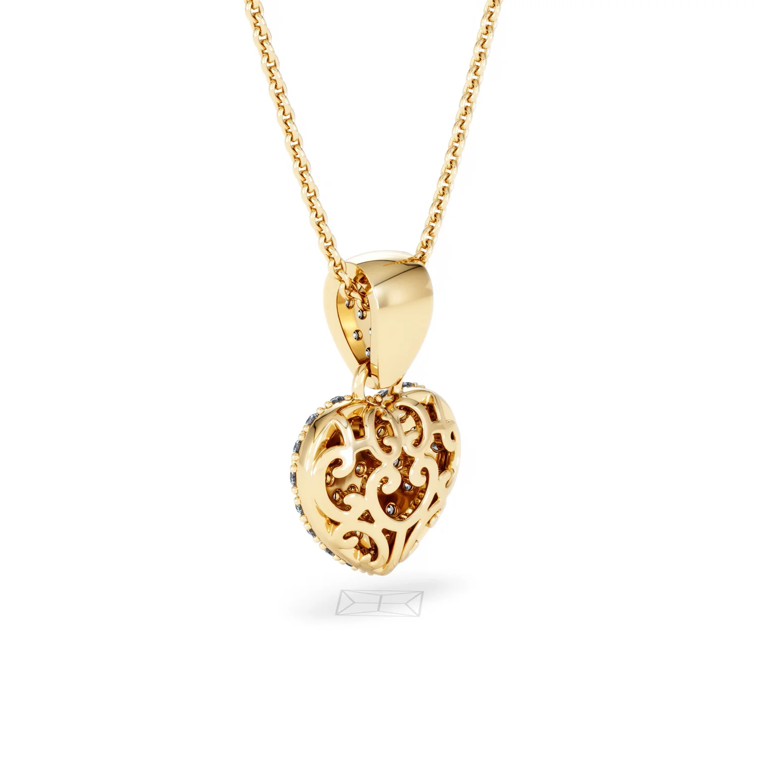 Heart Lab Diamond Necklace 0.50ct in 18K Gold Vermeil - Image 58