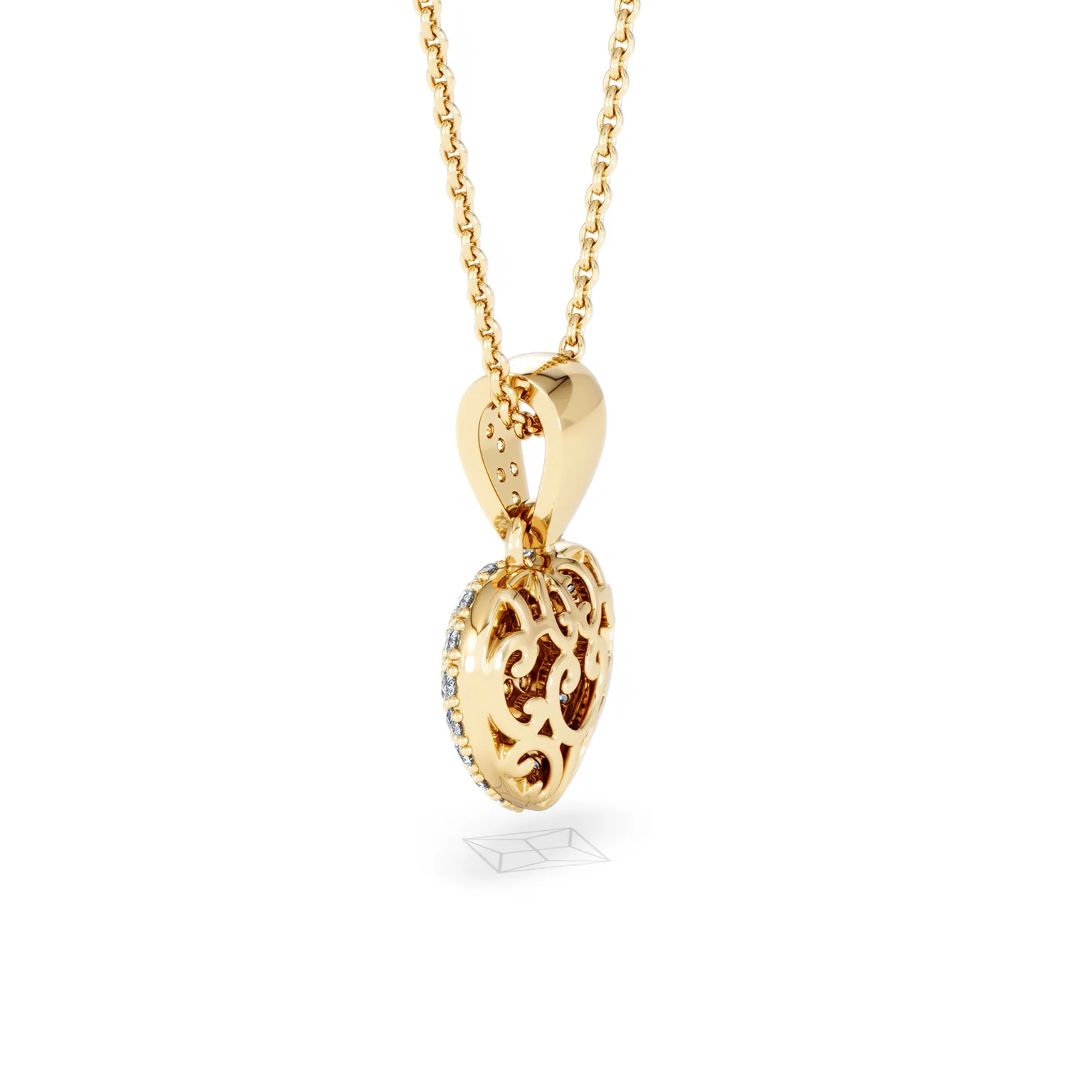 Heart Lab Diamond Necklace 0.50ct in 18K Gold Vermeil - Image 63