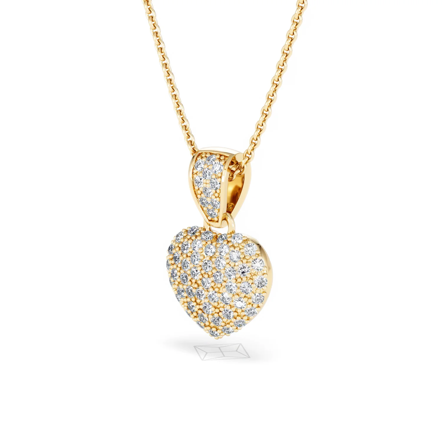 Heart Lab Diamond Necklace 0.50ct in 18K Gold Vermeil - Image 81