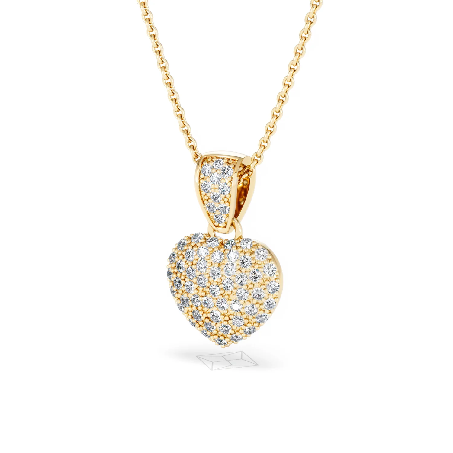 Heart Lab Diamond Necklace 0.50ct in 18K Gold Vermeil - Image 83