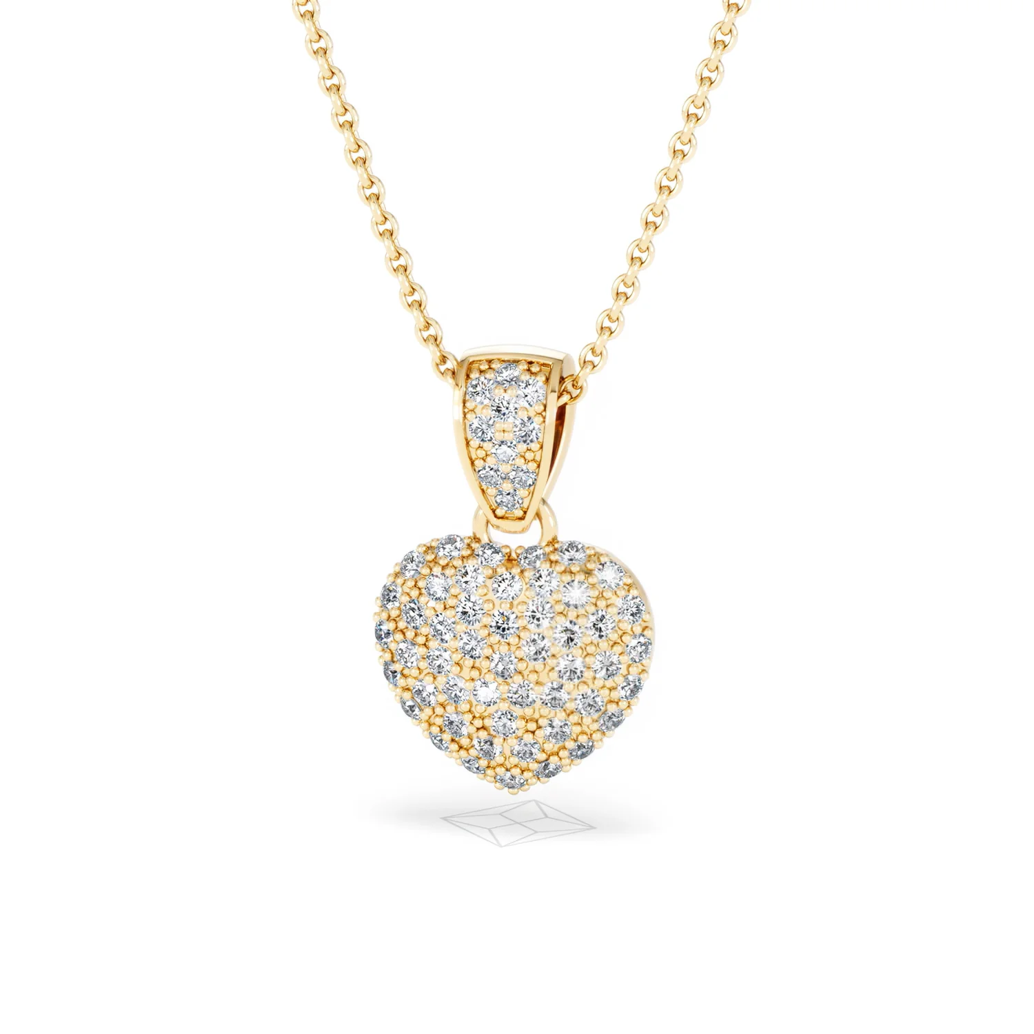 Heart Lab Diamond Necklace 0.50ct in 18K Gold Vermeil - Image 86