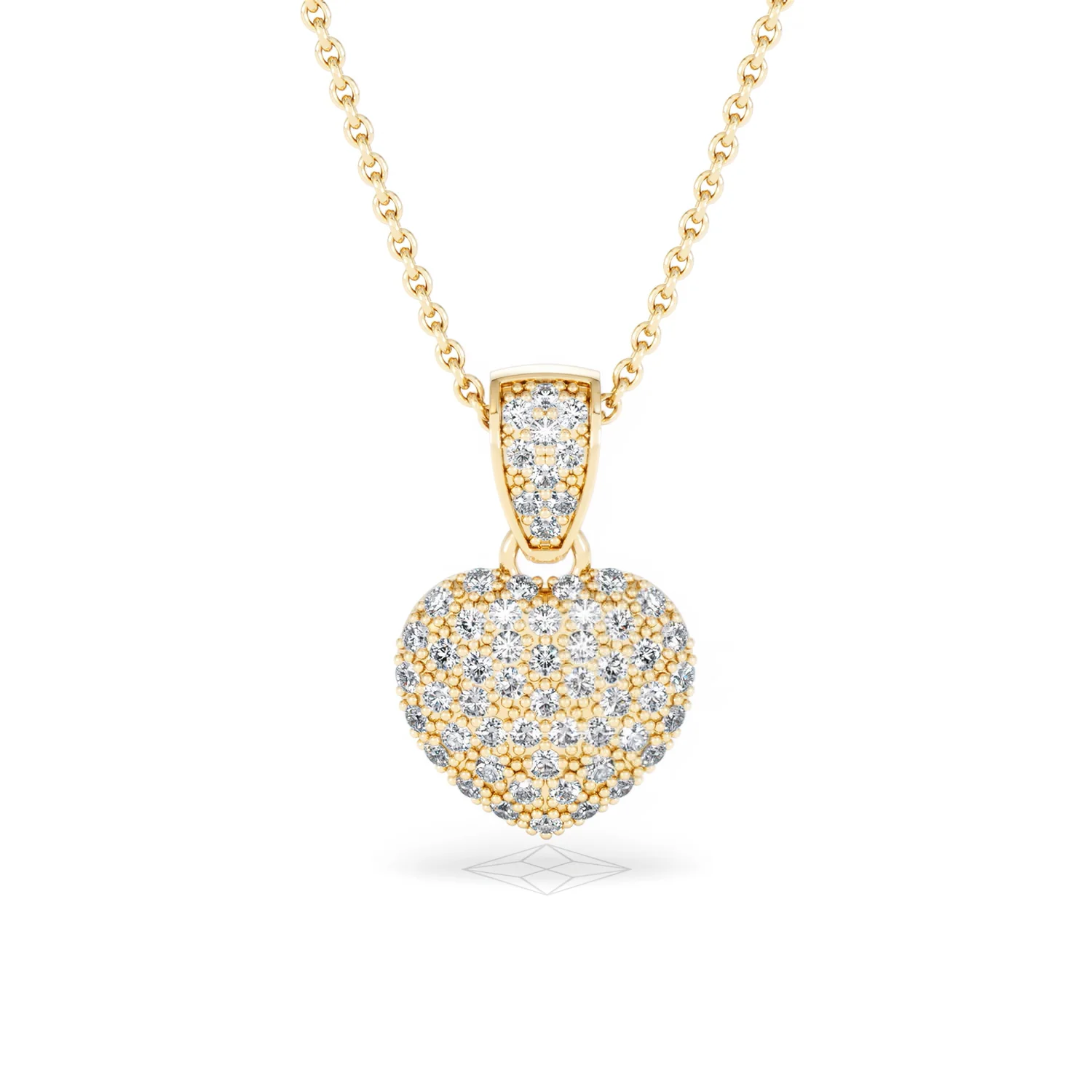 Heart Lab Diamond Necklace 0.50ct in 18K Gold Vermeil - Image 9