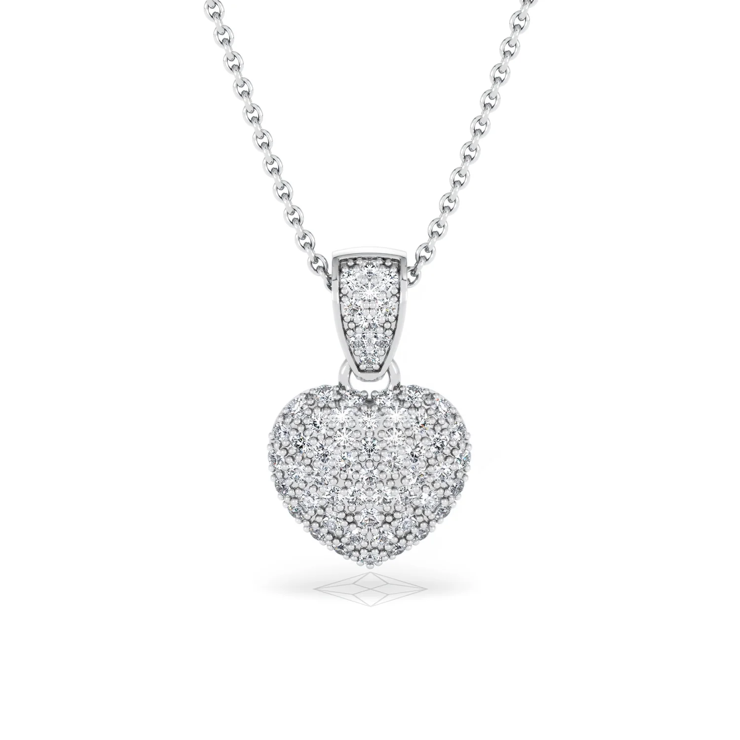 Heart Lab Diamond Necklace 0.50ct in 925 Silver - Image 12