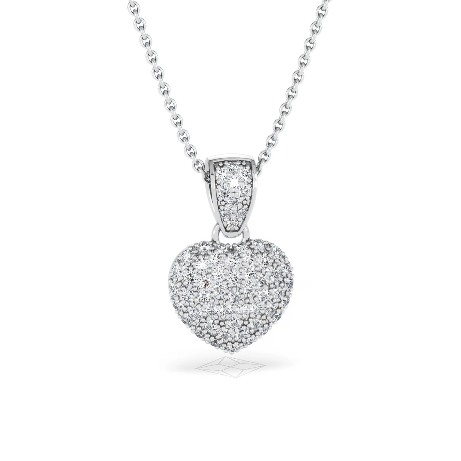 Heart Lab Diamond Necklace 0.50ct in 925 Silver - Image 14