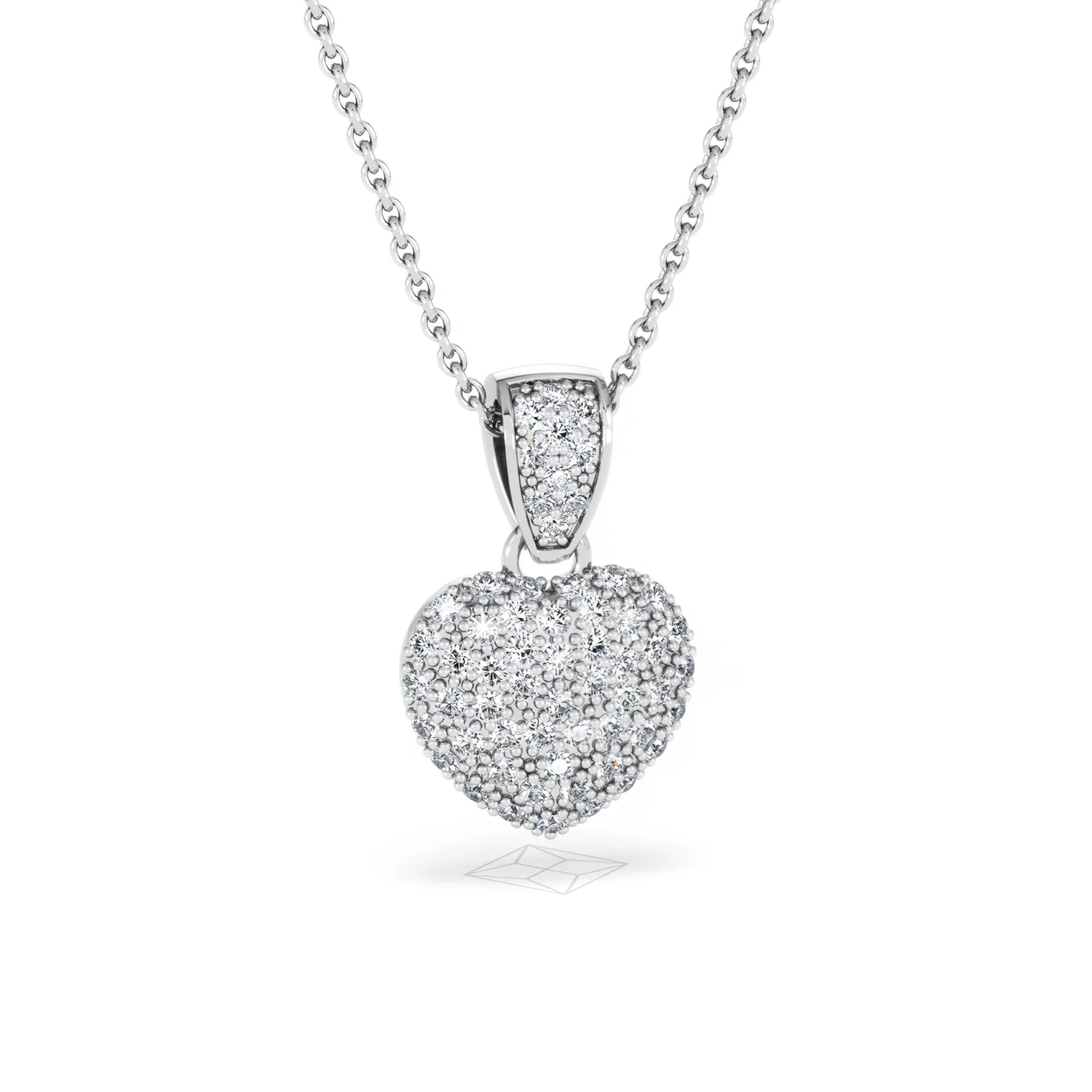 Heart Lab Diamond Necklace 0.50ct in 925 Silver - Image 15