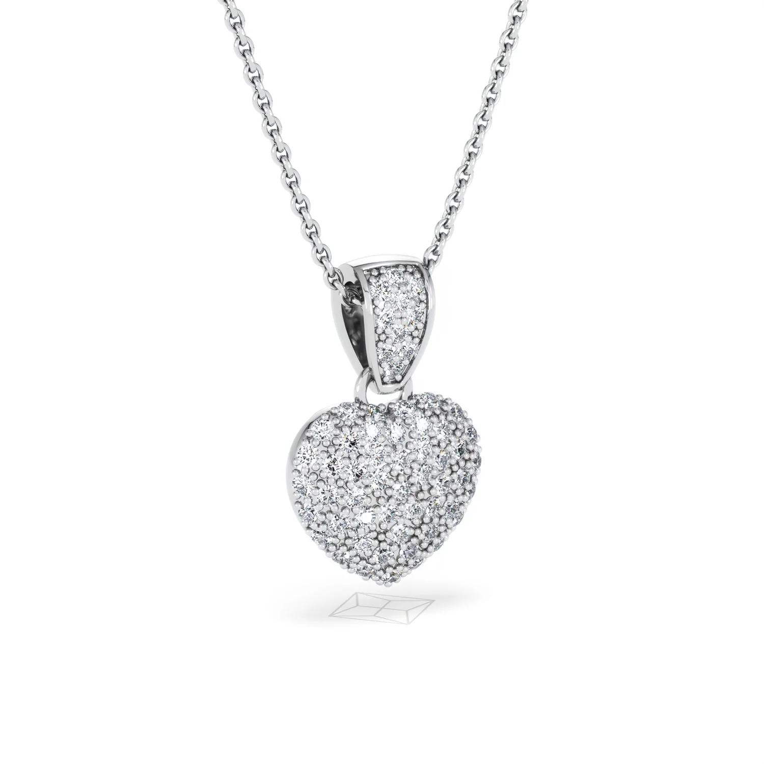 Heart Lab Diamond Necklace 0.50ct in 925 Silver - Image 18