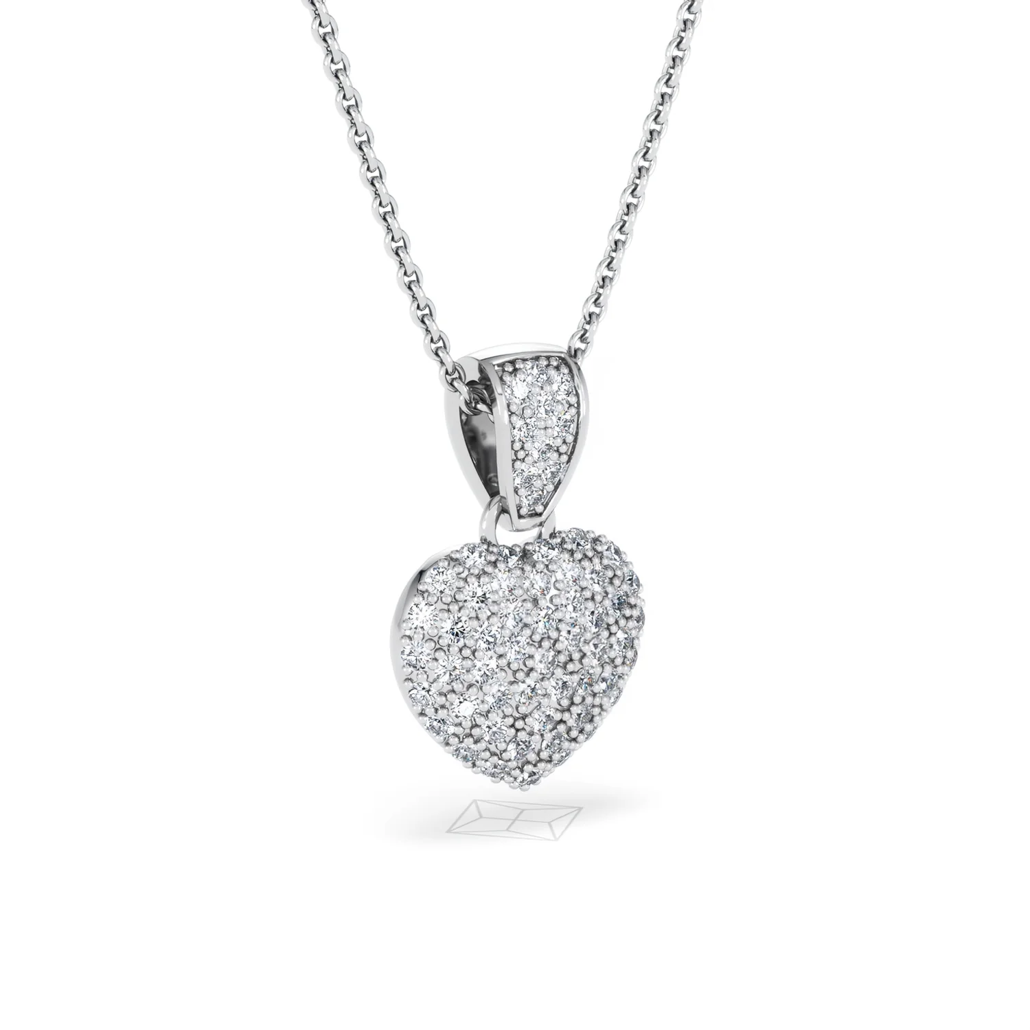 Heart Lab Diamond Necklace 0.50ct in 925 Silver - Image 19