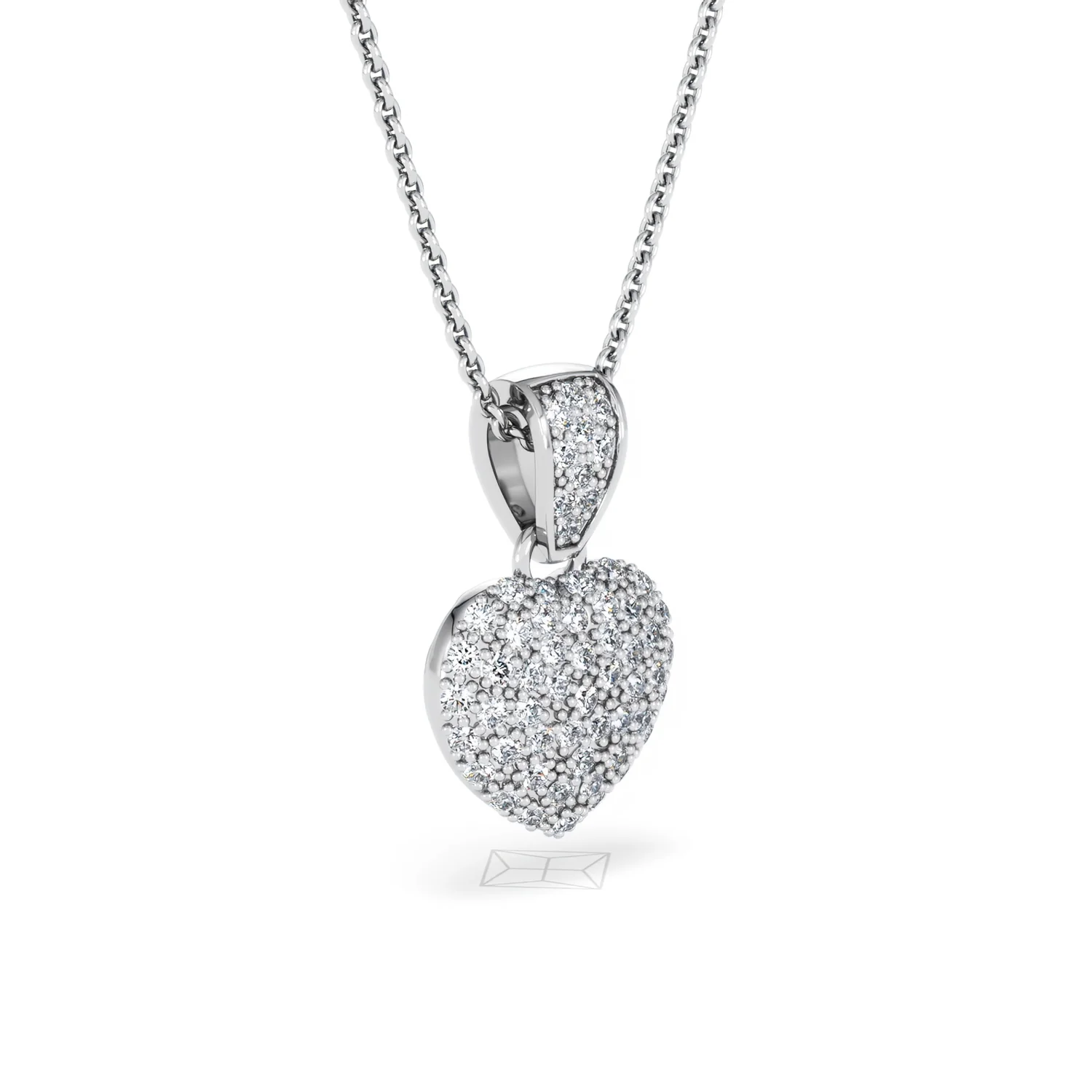 Heart Lab Diamond Necklace 0.50ct in 925 Silver - Image 21