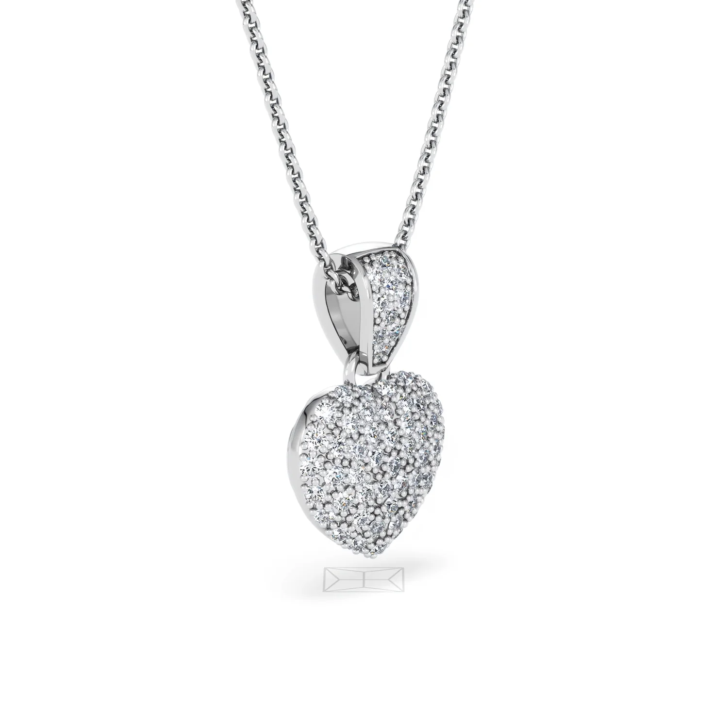 Heart Lab Diamond Necklace 0.50ct in 925 Silver - Image 22