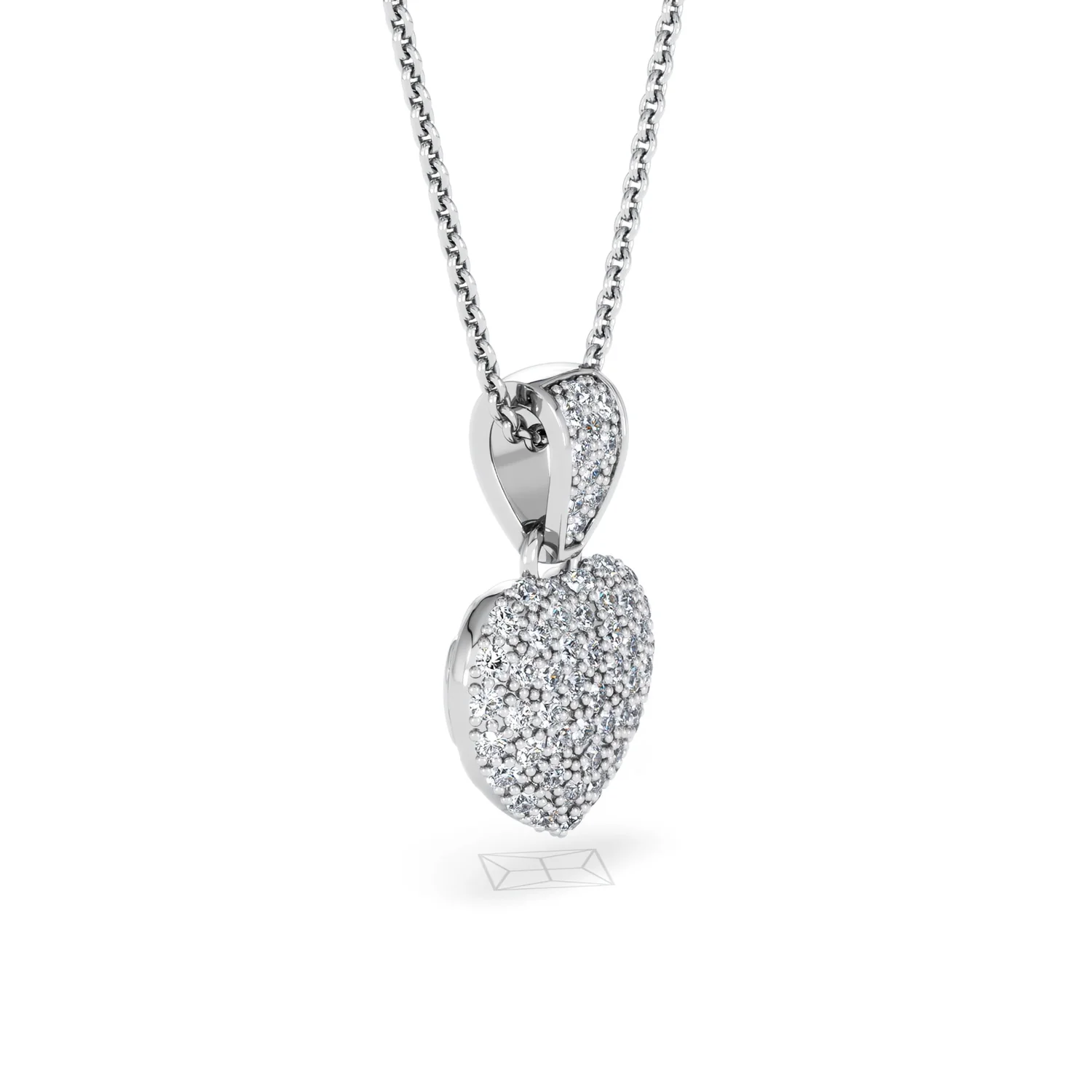 Heart Lab Diamond Necklace 0.50ct in 925 Silver - Image 24