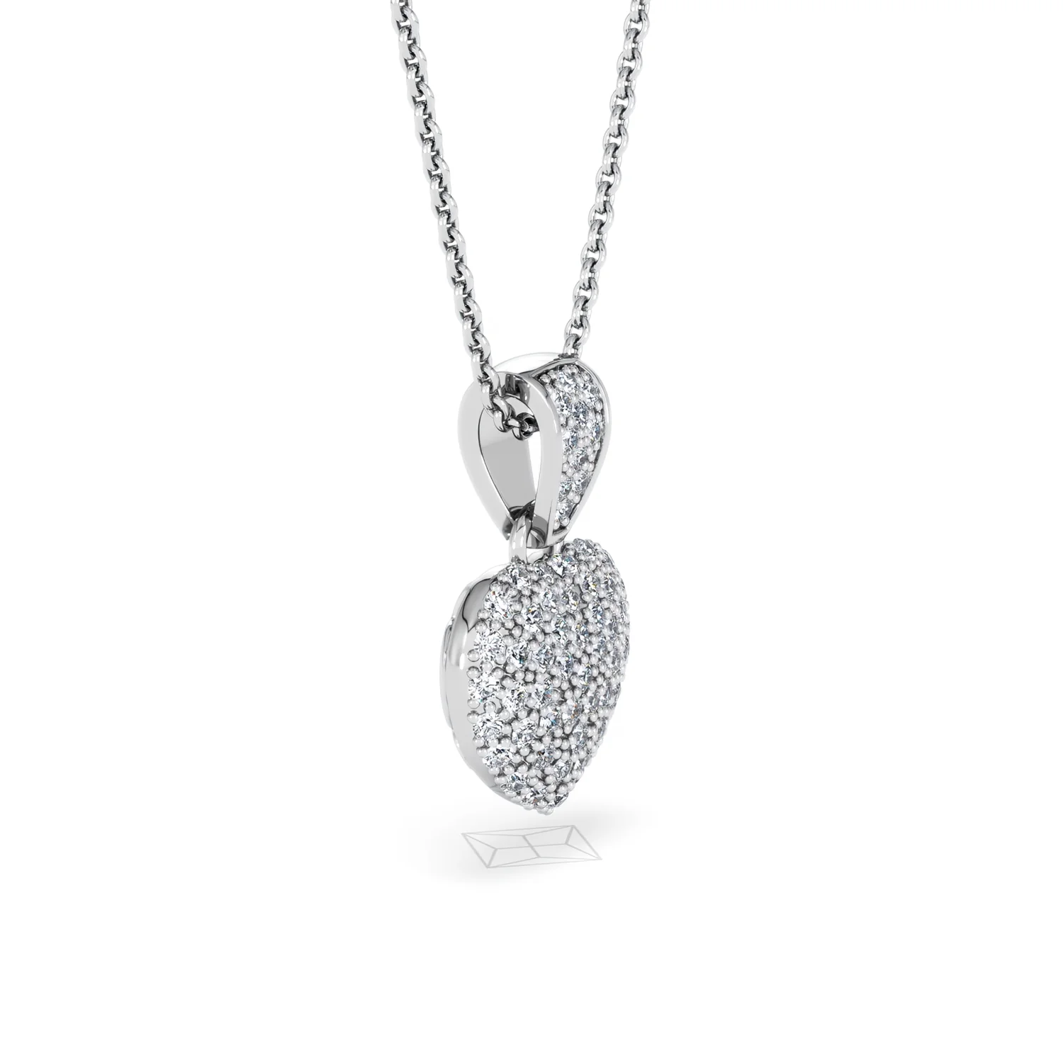 Heart Lab Diamond Necklace 0.50ct in 925 Silver - Image 25