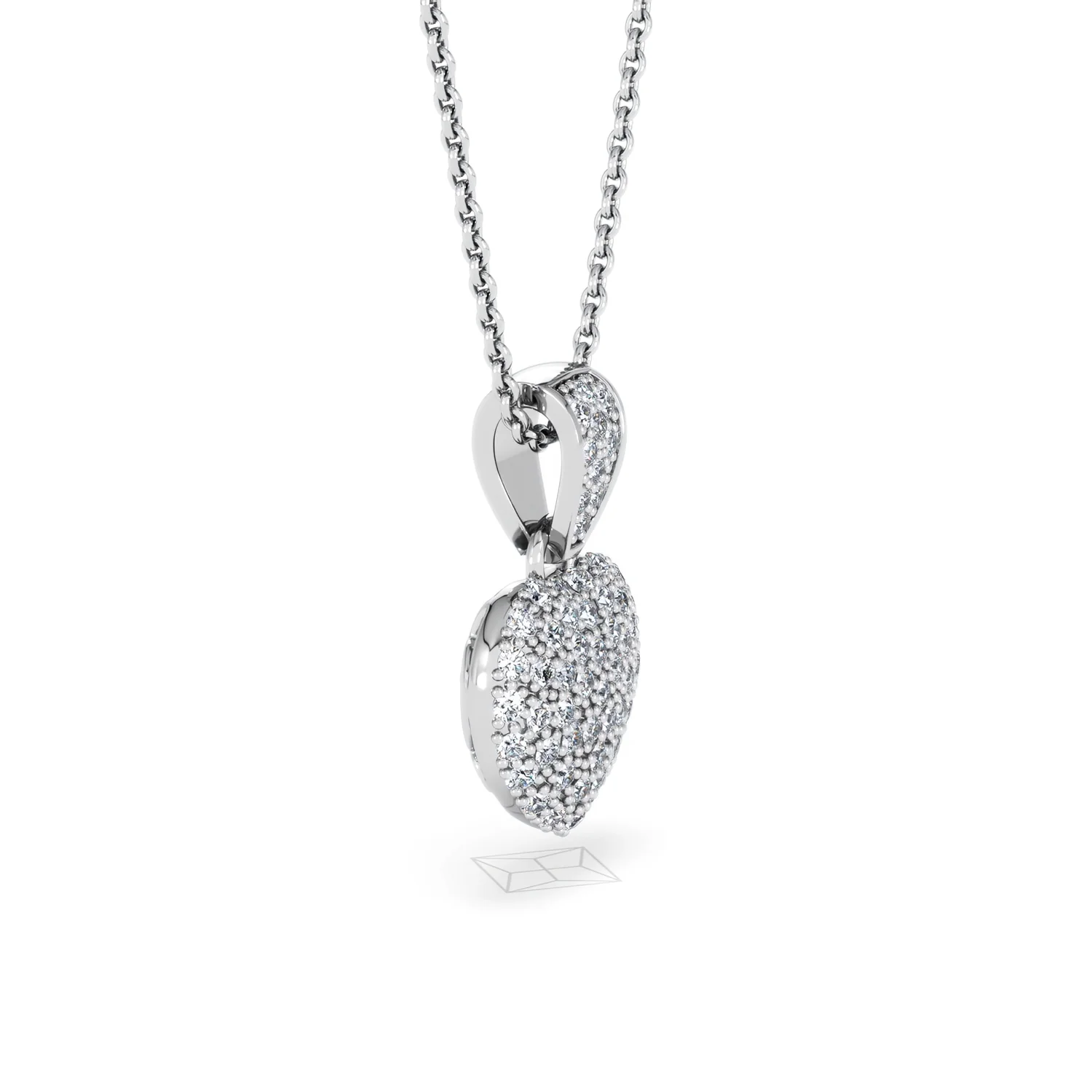 Heart Lab Diamond Necklace 0.50ct in 925 Silver - Image 26