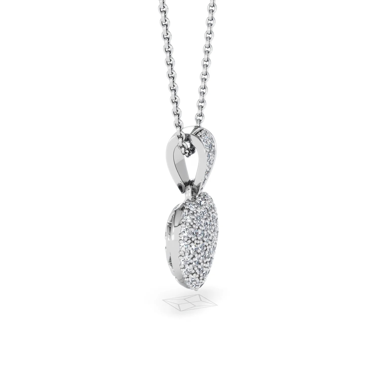 Heart Lab Diamond Necklace 0.50ct in 925 Silver - Image 28