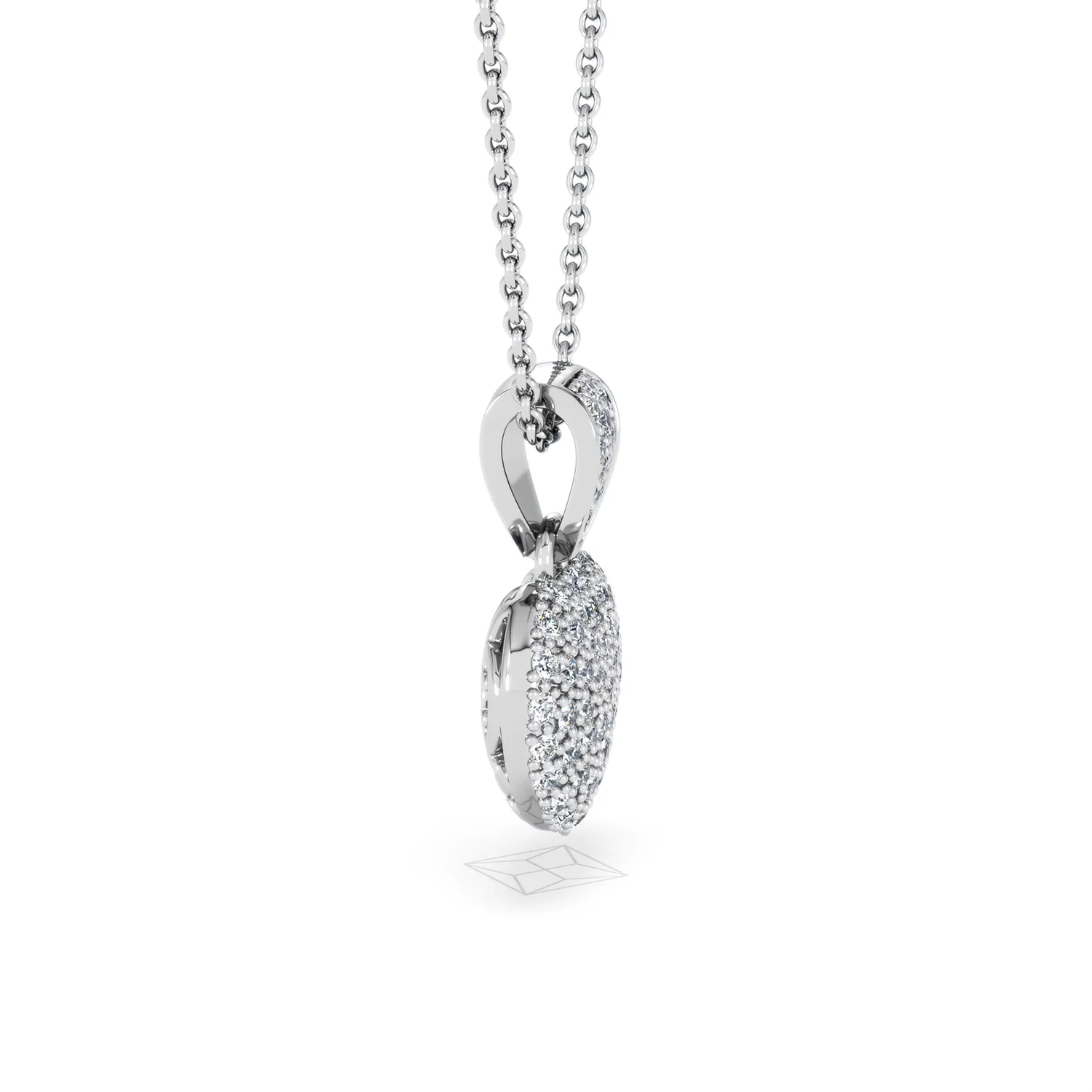 Heart Lab Diamond Necklace 0.50ct in 925 Silver - Image 29