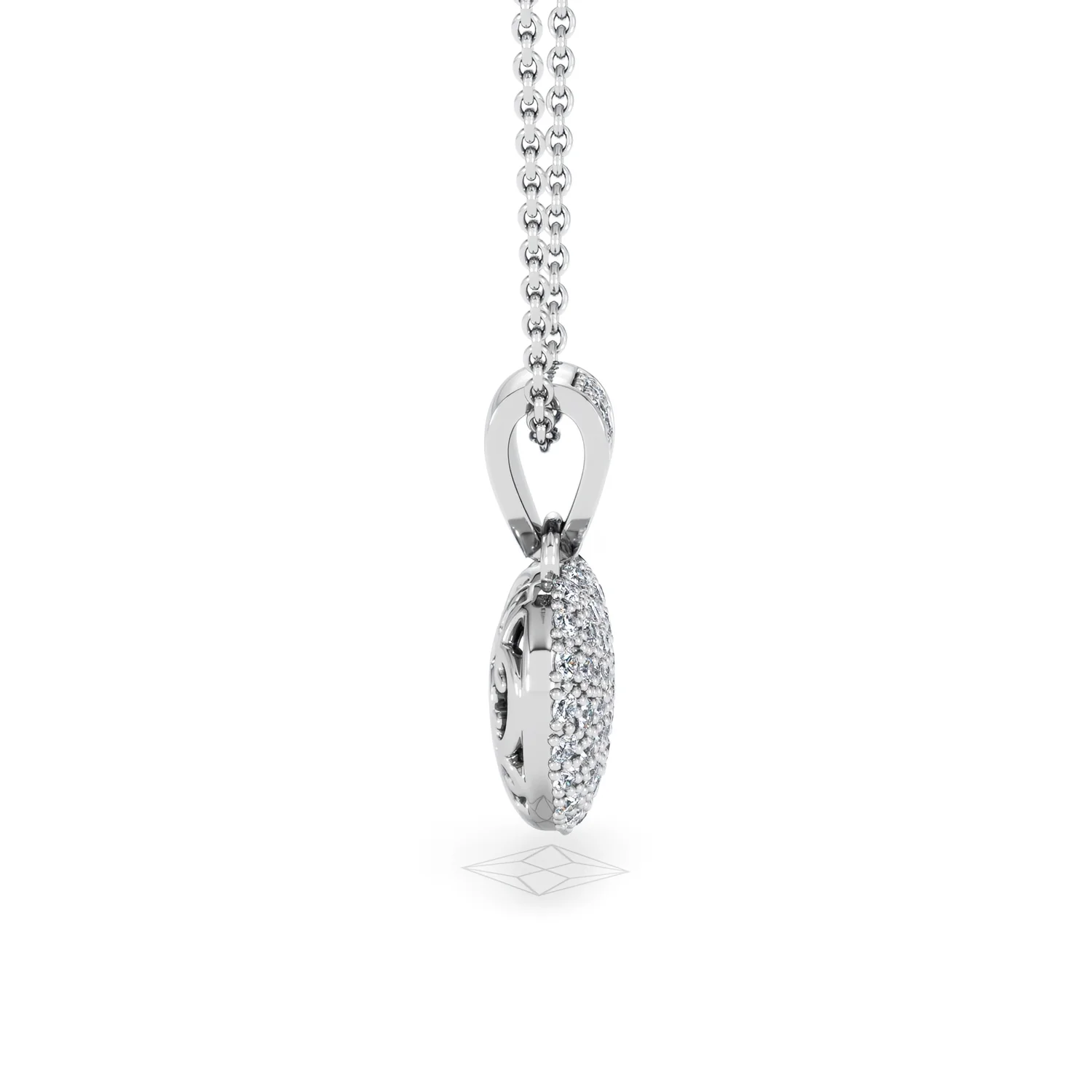 Heart Lab Diamond Necklace 0.50ct in 925 Silver - Image 31