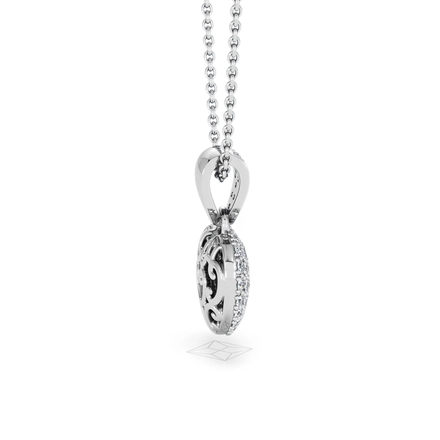 Heart Lab Diamond Necklace 0.50ct in 925 Silver - Image 34