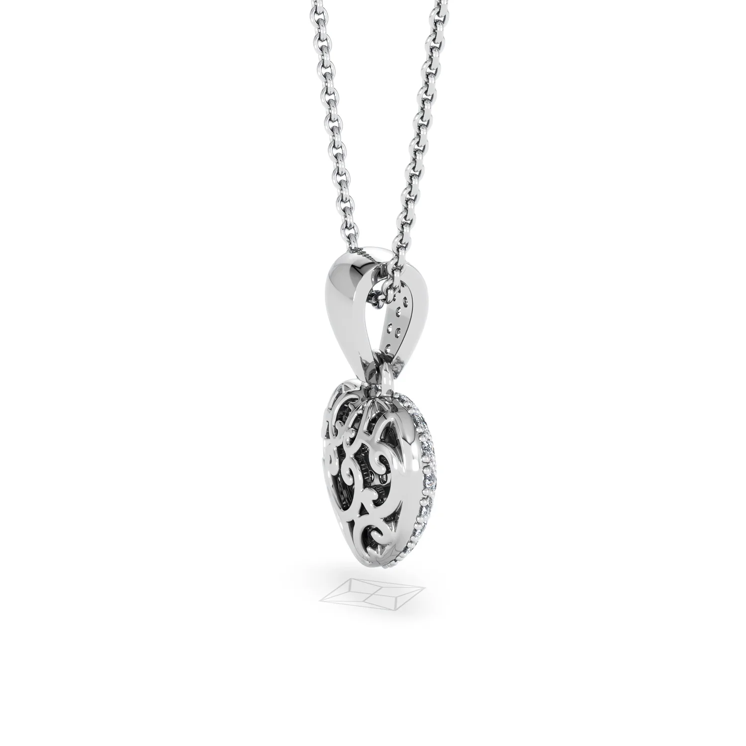 Heart Lab Diamond Necklace 0.50ct in 925 Silver - Image 37