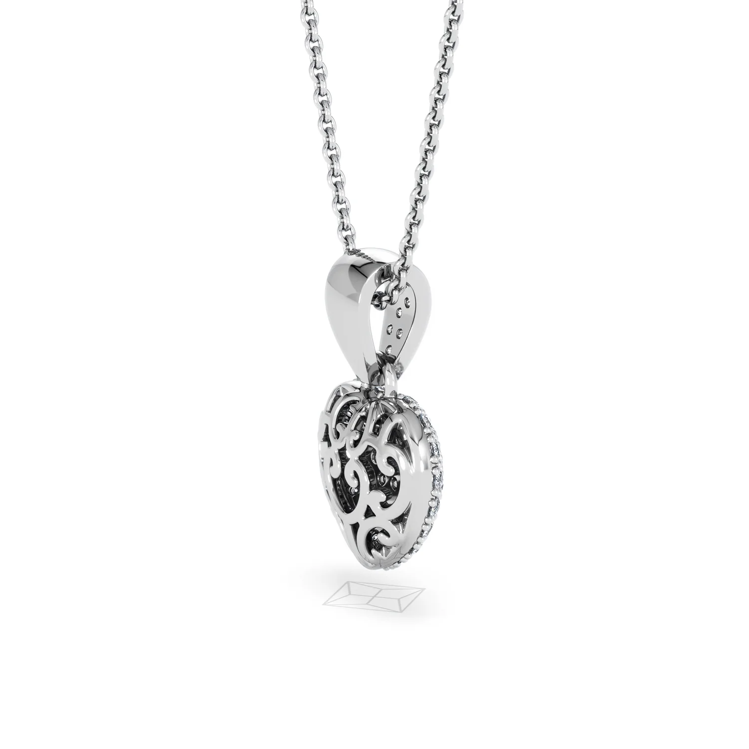 Heart Lab Diamond Necklace 0.50ct in 925 Silver - Image 38