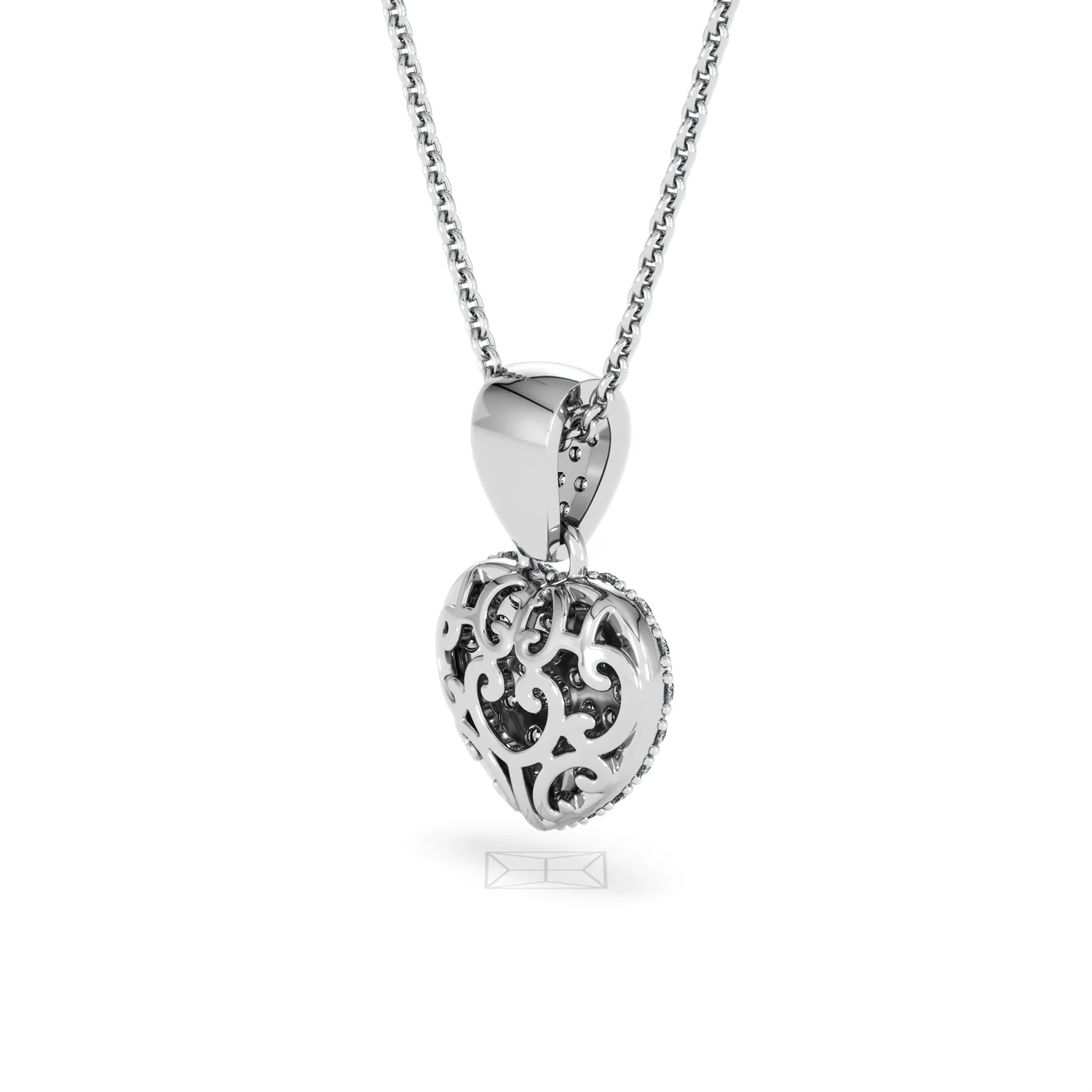 Heart Lab Diamond Necklace 0.50ct in 925 Silver - Image 42