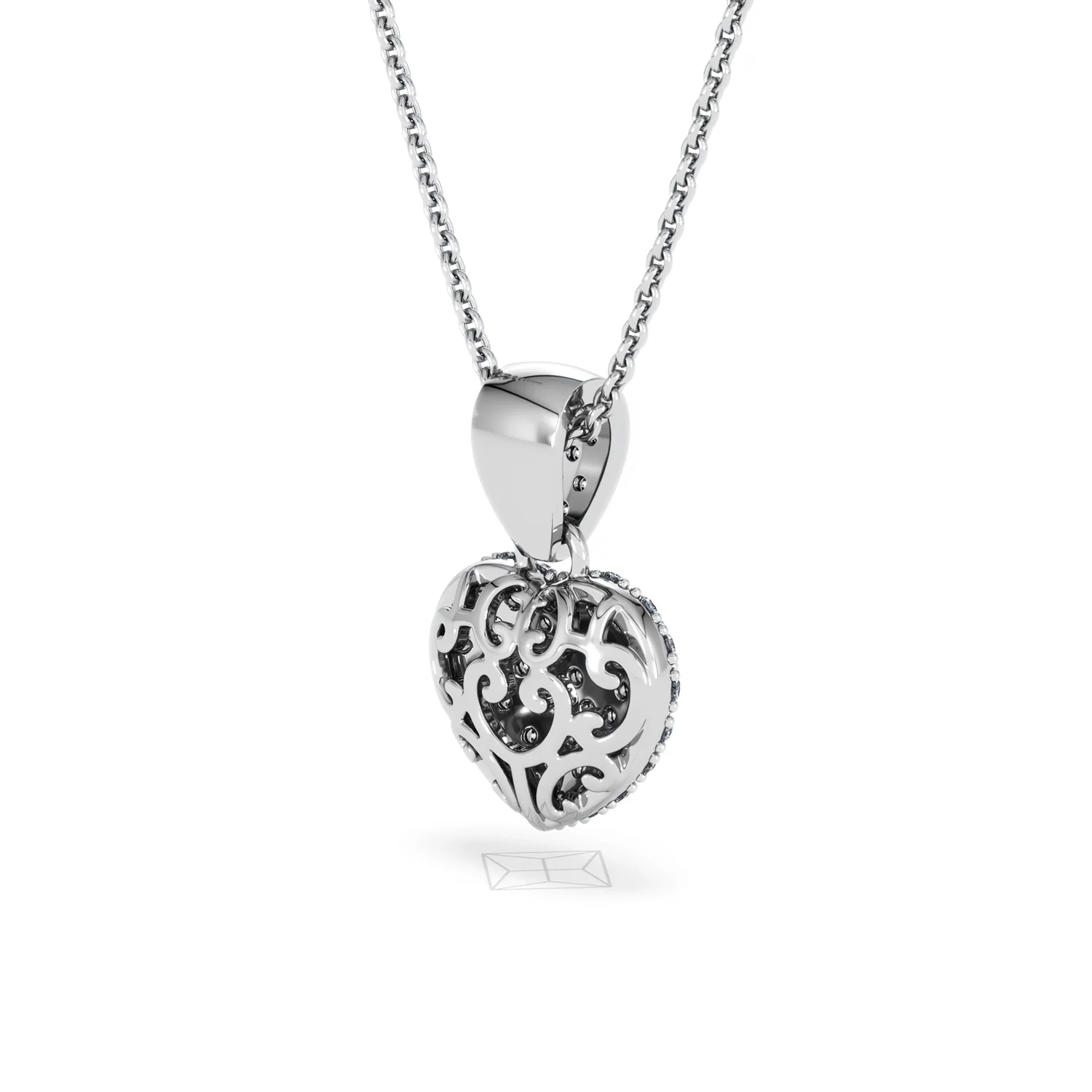 Heart Lab Diamond Necklace 0.50ct in 925 Silver - Image 43