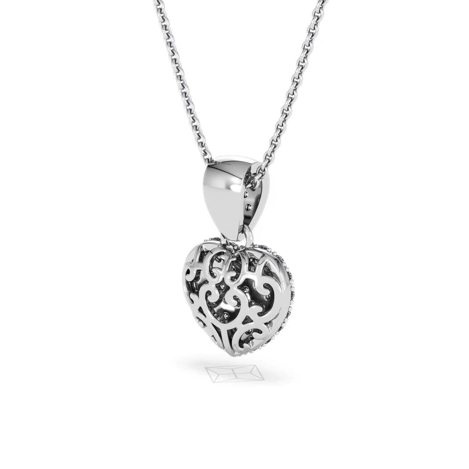 Heart Lab Diamond Necklace 0.50ct in 925 Silver - Image 44