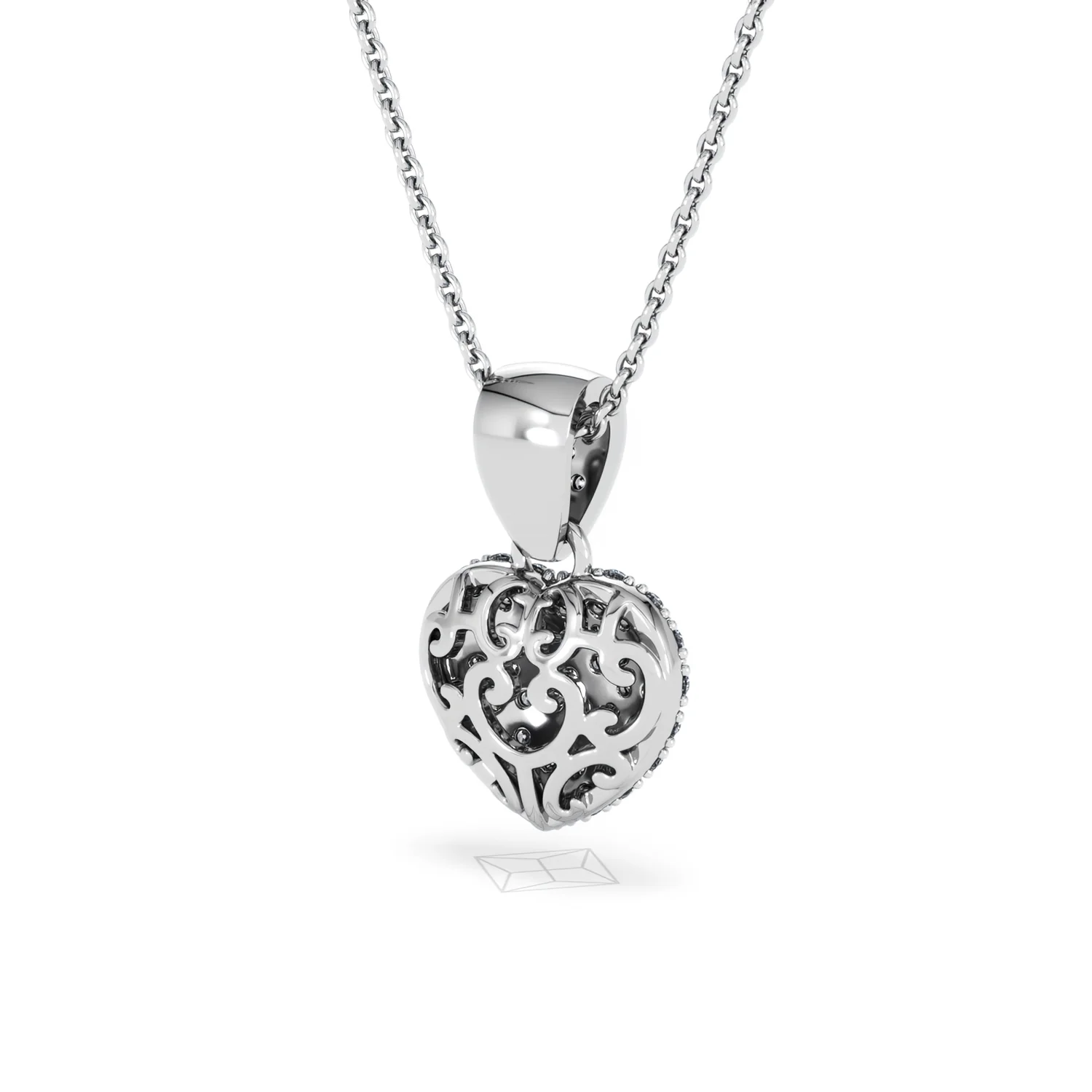 Heart Lab Diamond Necklace 0.50ct in 925 Silver - Image 45