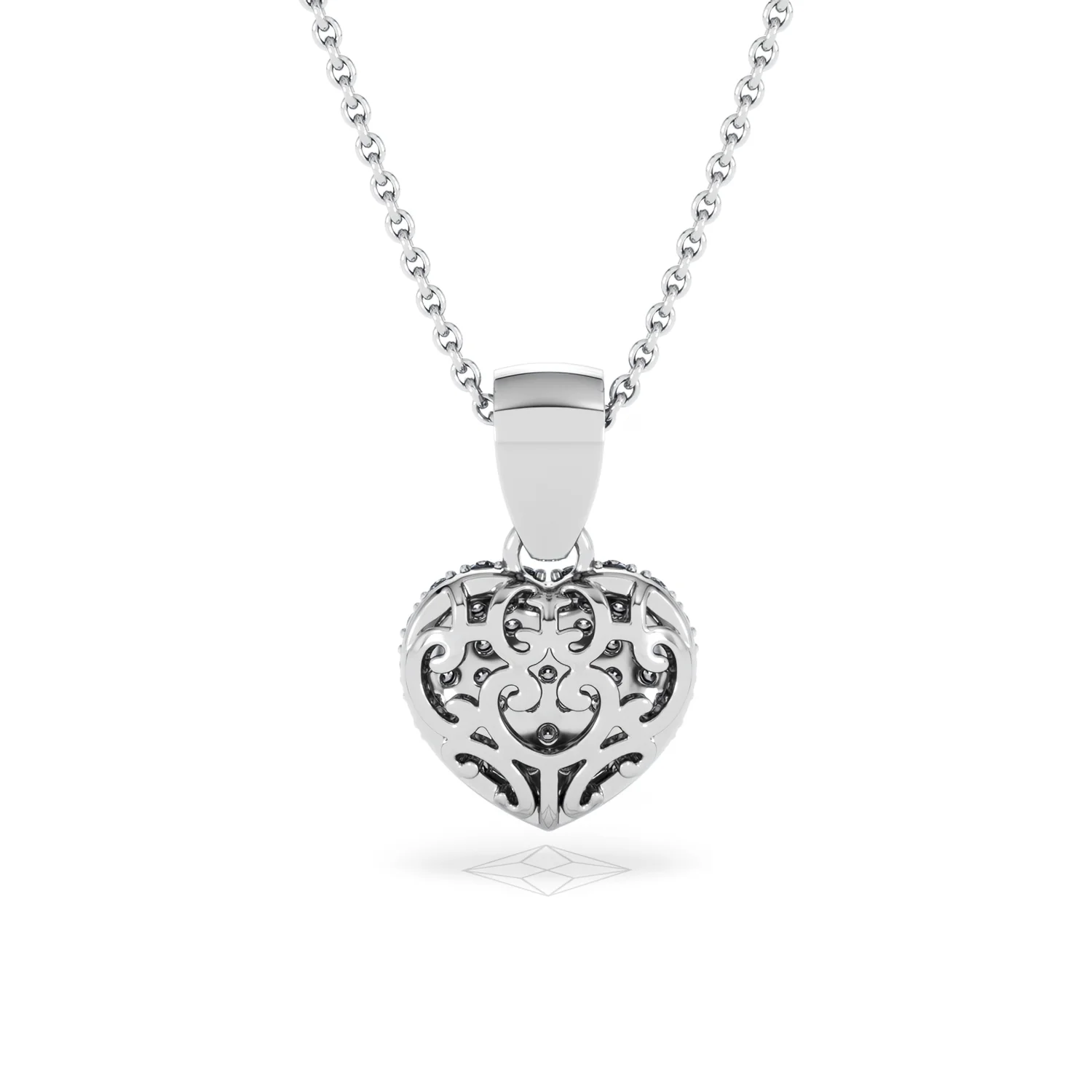 Heart Lab Diamond Necklace 0.50ct in 925 Silver - Image 52