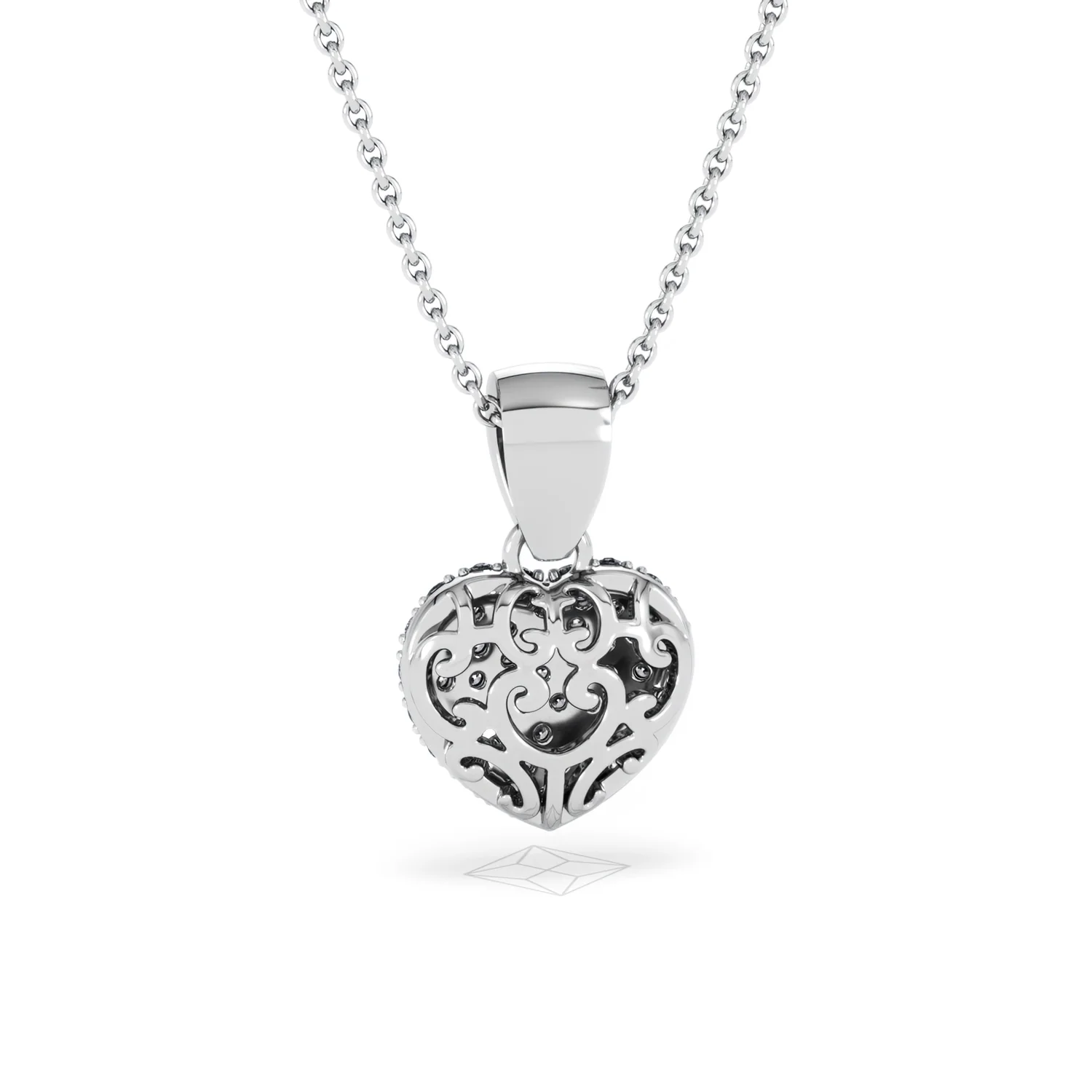 Heart Lab Diamond Necklace 0.50ct in 925 Silver - Image 54
