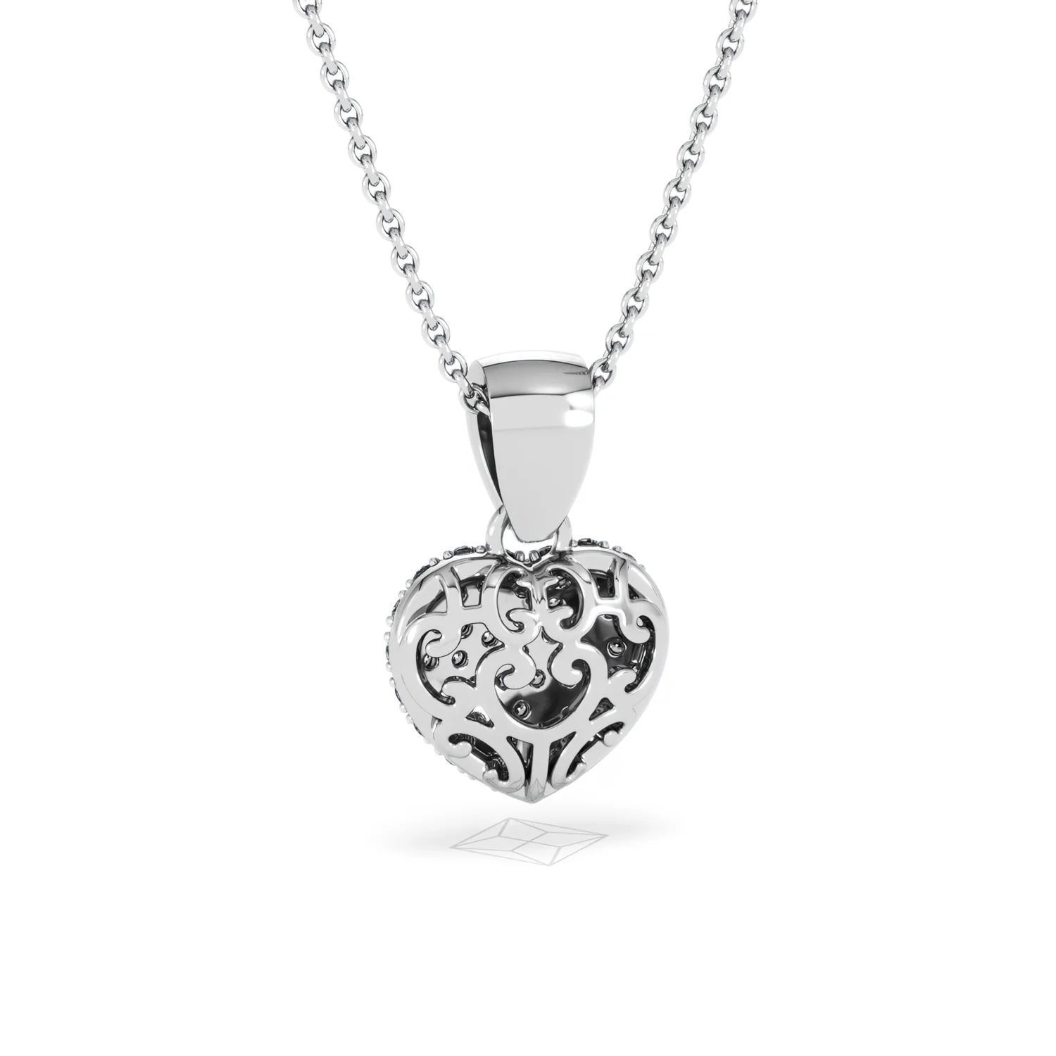 Heart Lab Diamond Necklace 0.50ct in 925 Silver - Image 55