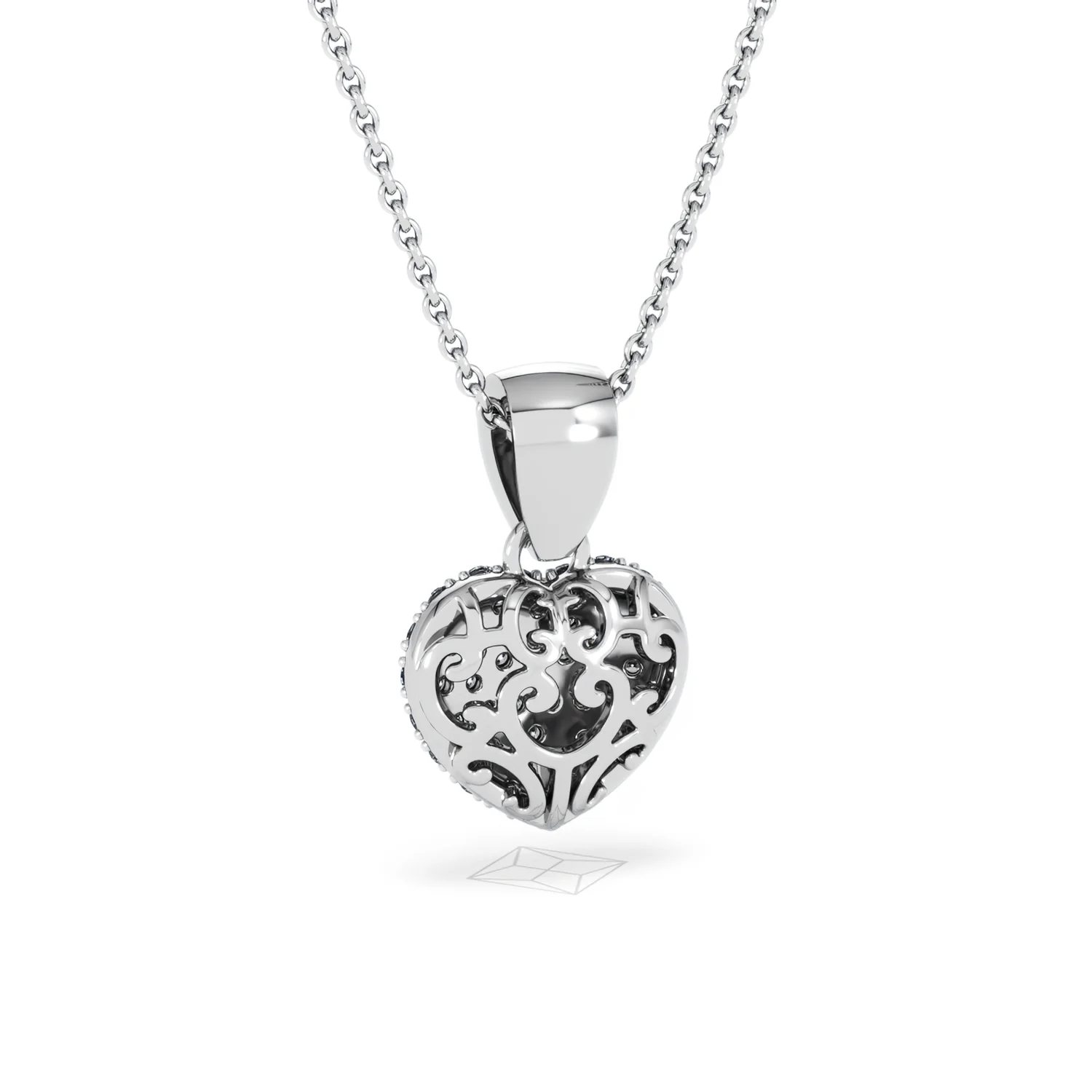 Heart Lab Diamond Necklace 0.50ct in 925 Silver - Image 56