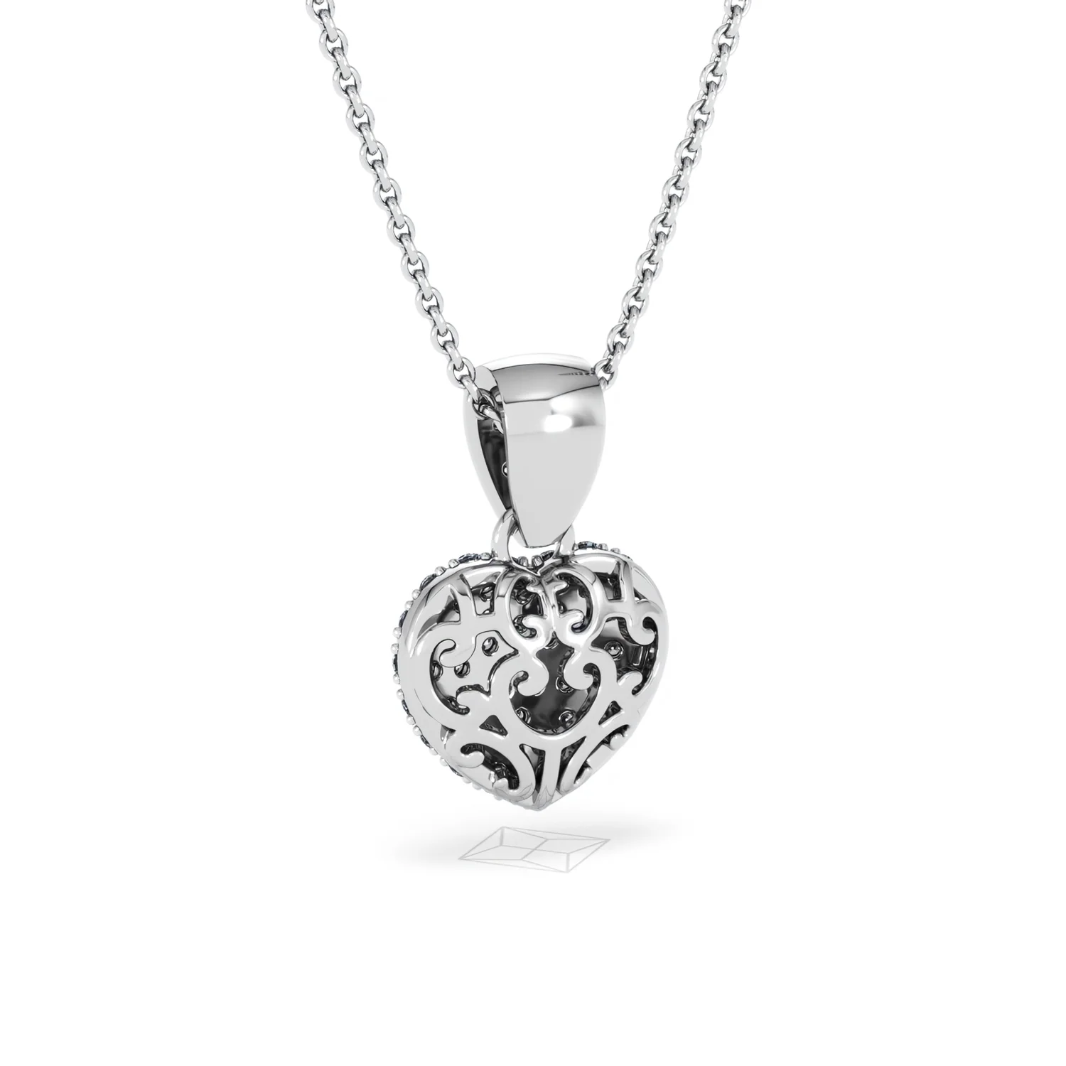 Heart Lab Diamond Necklace 0.50ct in 925 Silver - Image 57