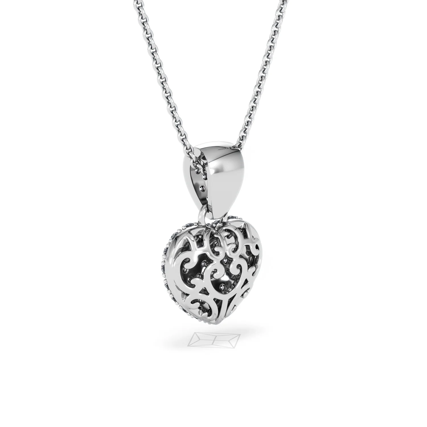 Heart Lab Diamond Necklace 0.50ct in 925 Silver - Image 60