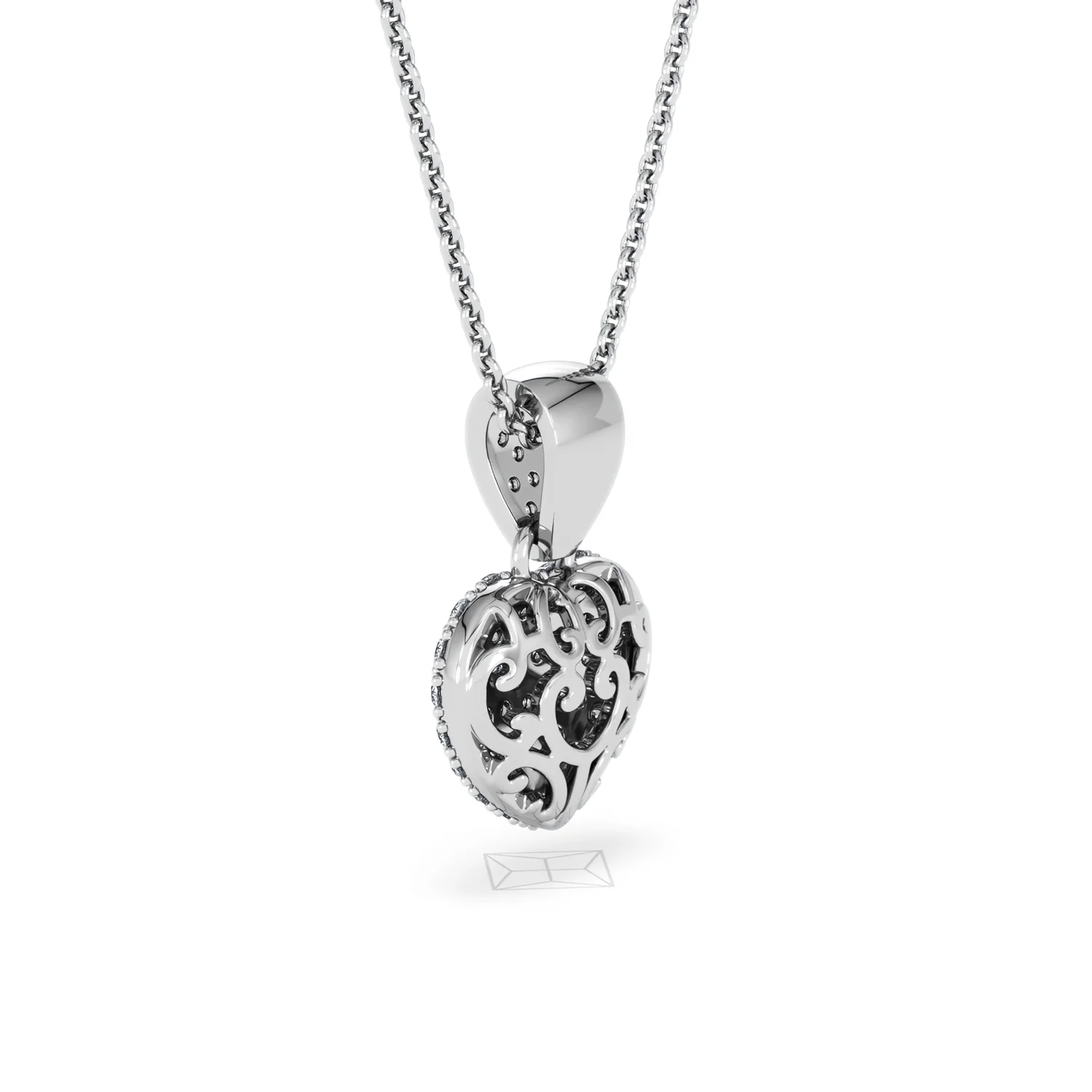 Heart Lab Diamond Necklace 0.50ct in 925 Silver - Image 63